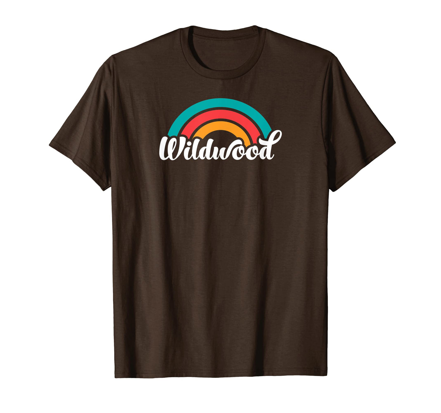 Wildwood Nj Script Rainbow T-Shirt - Aesthetic Graphic Unisex - T-Shirt, Sweatshirt, Hoodie