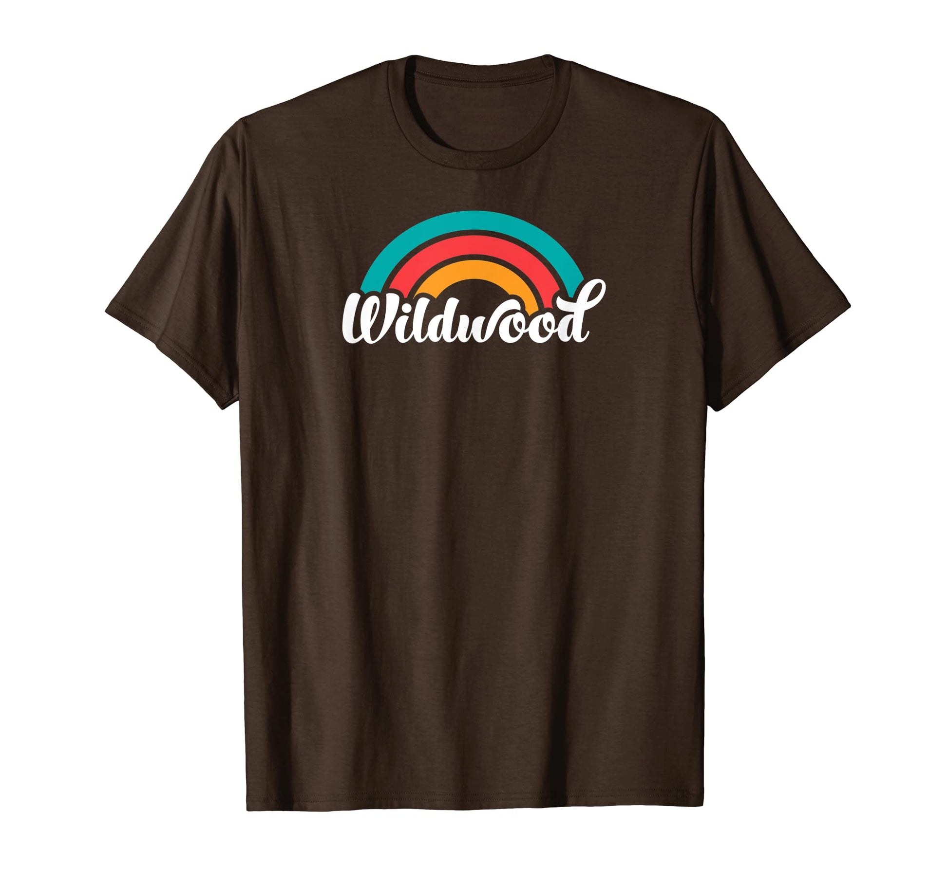 Wildwood Nj Script Rainbow T-Shirt - Aesthetic Graphic Unisex - T-Shirt, Sweatshirt, Hoodie