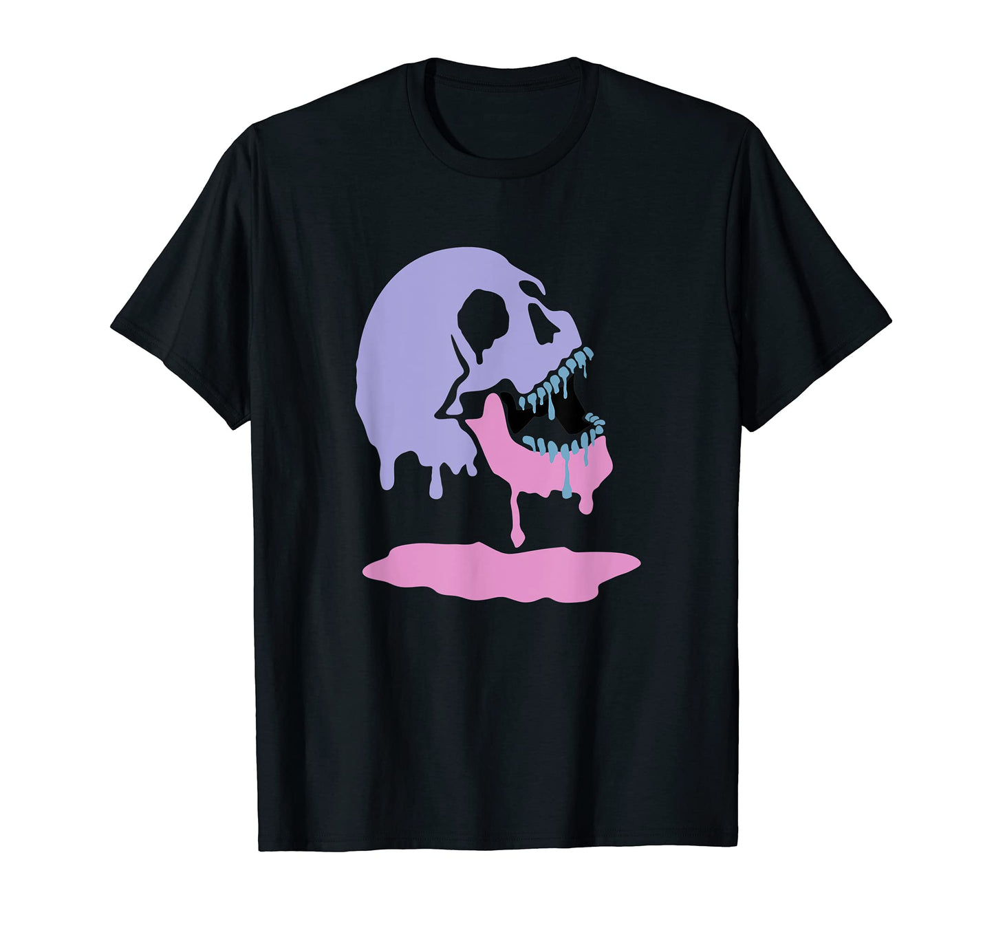 Melting Skull Face Aesthetic Vaporwave T-Shirt - Unique Graphic Unisex - T-Shirt, Sweatshirt, Hoodie