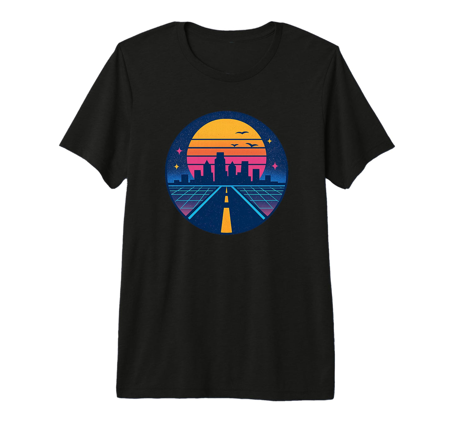 Road Sunset 70S 80S Nostalgic T-Shirt - Custom Art Print Men Women - T-Shirt, Sweatshirt, Hoodie