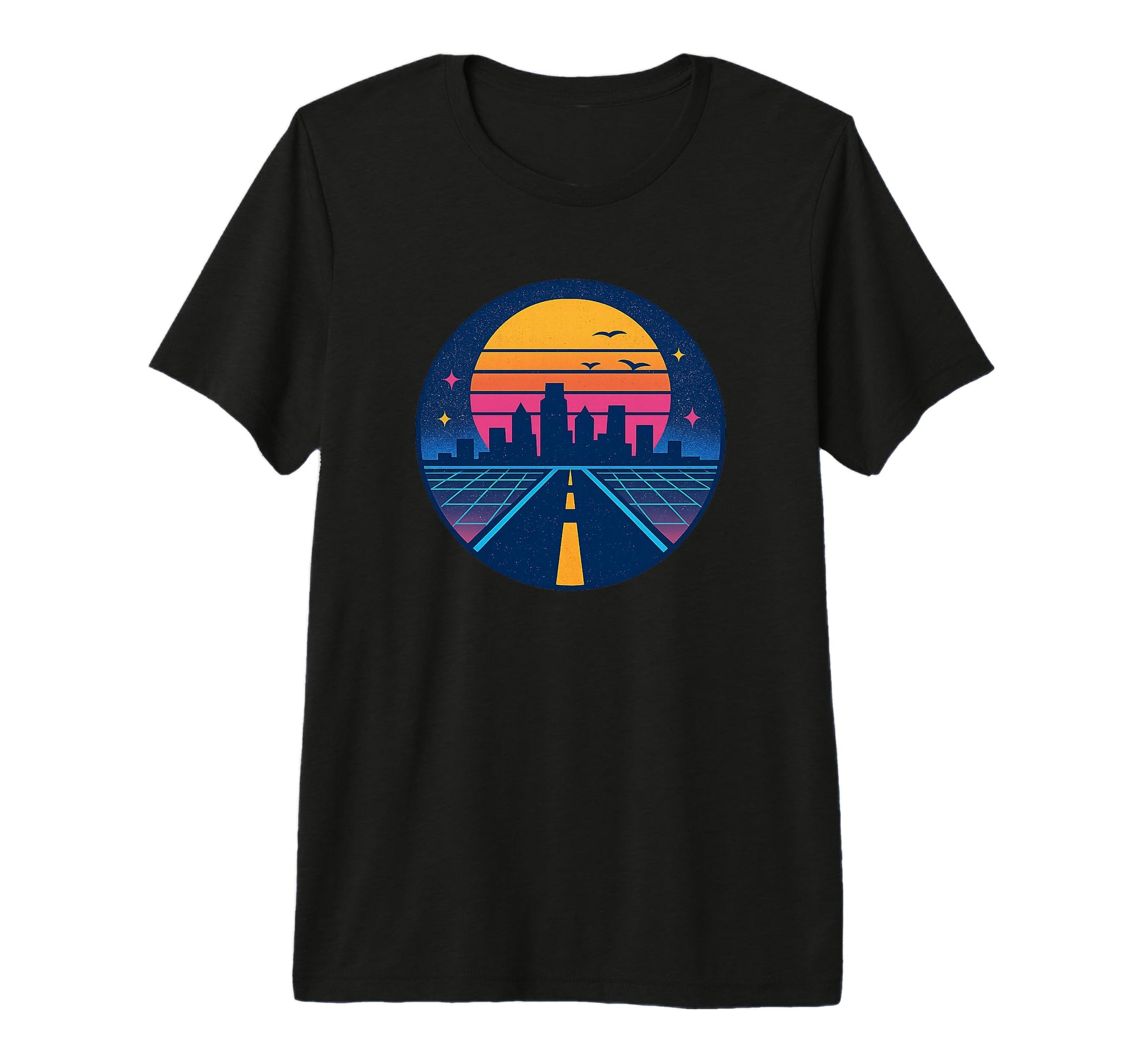 Road Sunset 70S 80S Nostalgic T-Shirt - Custom Art Print Men Women - T-Shirt, Sweatshirt, Hoodie