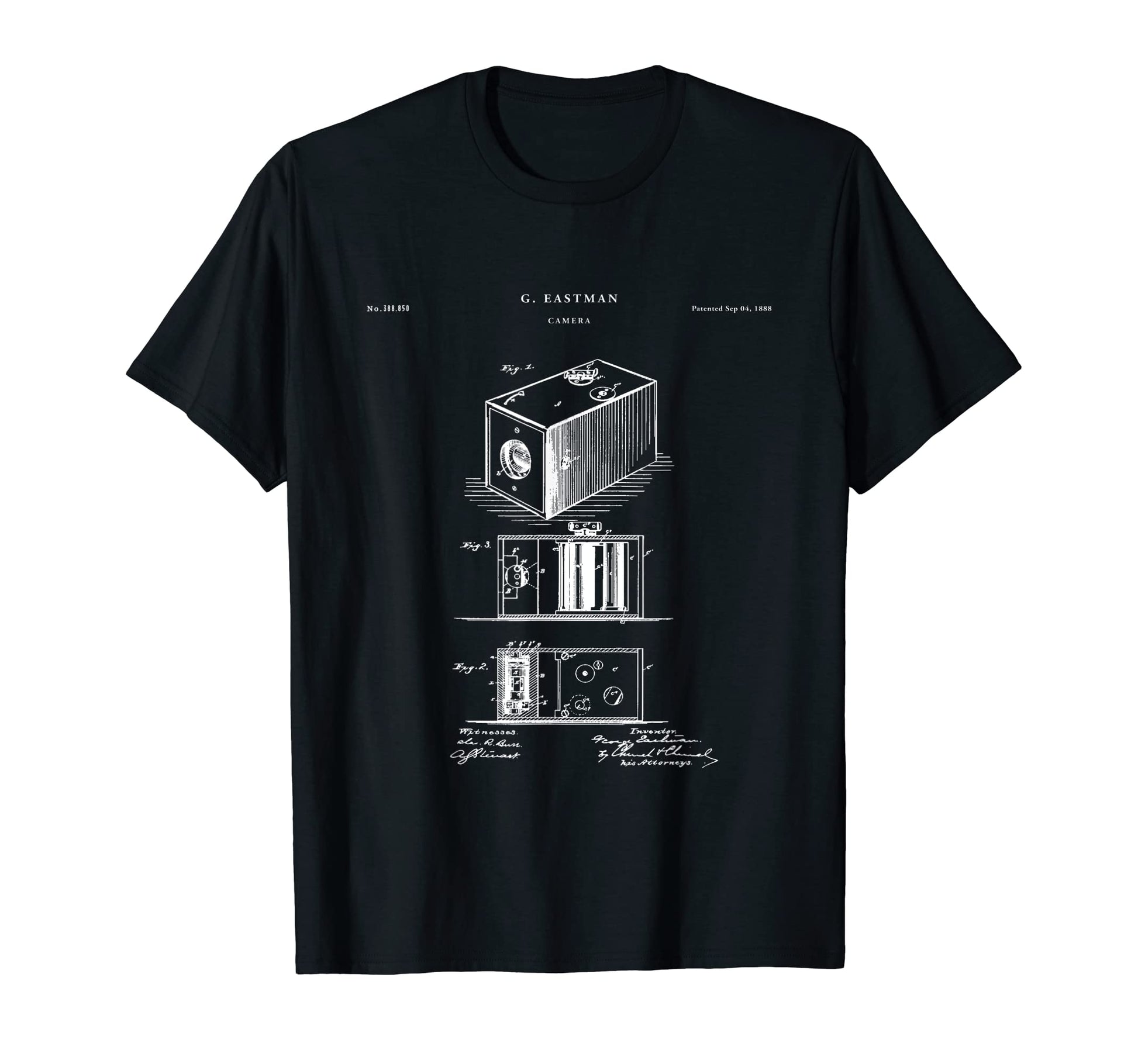 Eastman Camera Patent Camera T-Shirt - Fun Novelty Design for Adults - T-Shirt, Sweatshirt, Hoodie