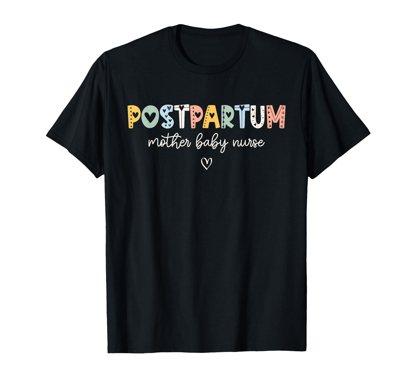Postpartum Nurse Mother Boho Rainbow T-Shirt - Trendy Graphic for Adults - T-Shirt, Sweatshirt, Hoodie