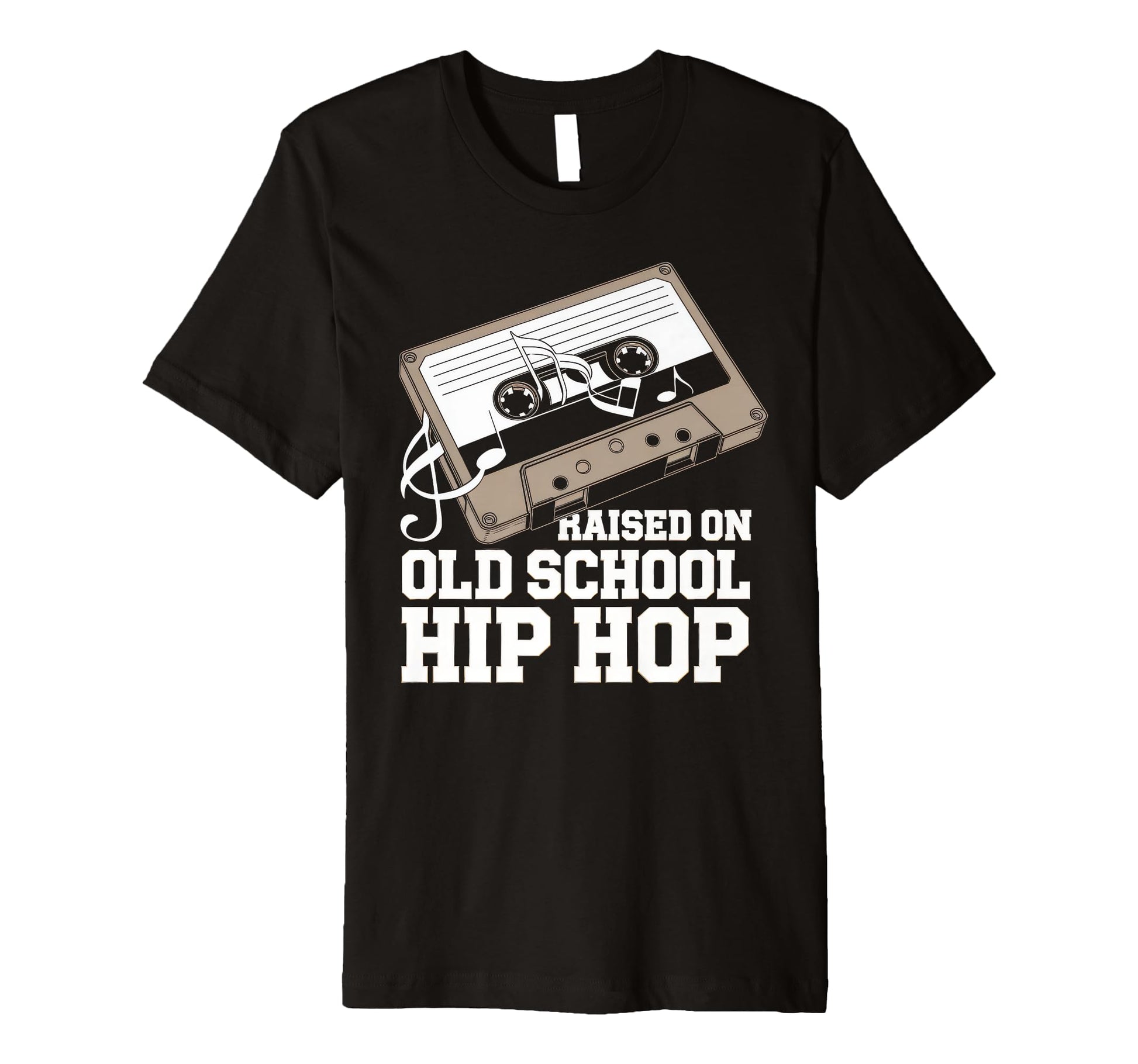 Raised Old School Hip Hop Cassette T-Shirt - Graphic Print Men Women - T-Shirt, Sweatshirt, Hoodie