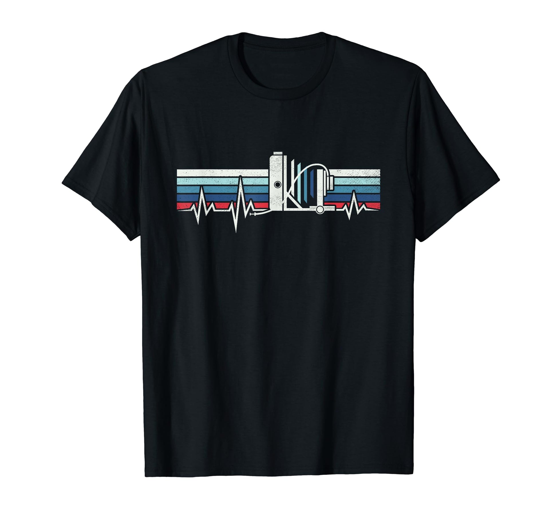 Large Format Field Camera Heartbeat T-Shirt - Trendy Graphic for Adults - T-Shirt, Sweatshirt, Hoodie