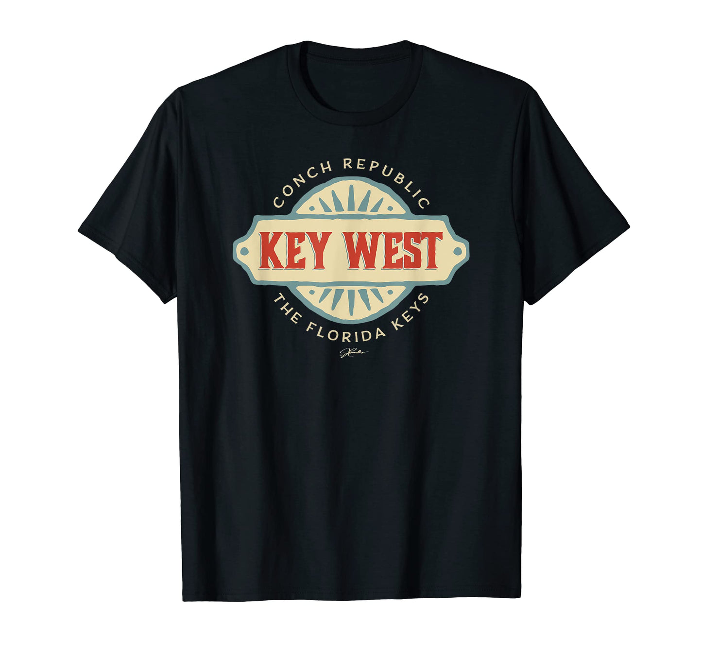 Jcombs Key West Florida Keys T-Shirt - Minimalist Print for Adults - T-Shirt, Sweatshirt, Hoodie