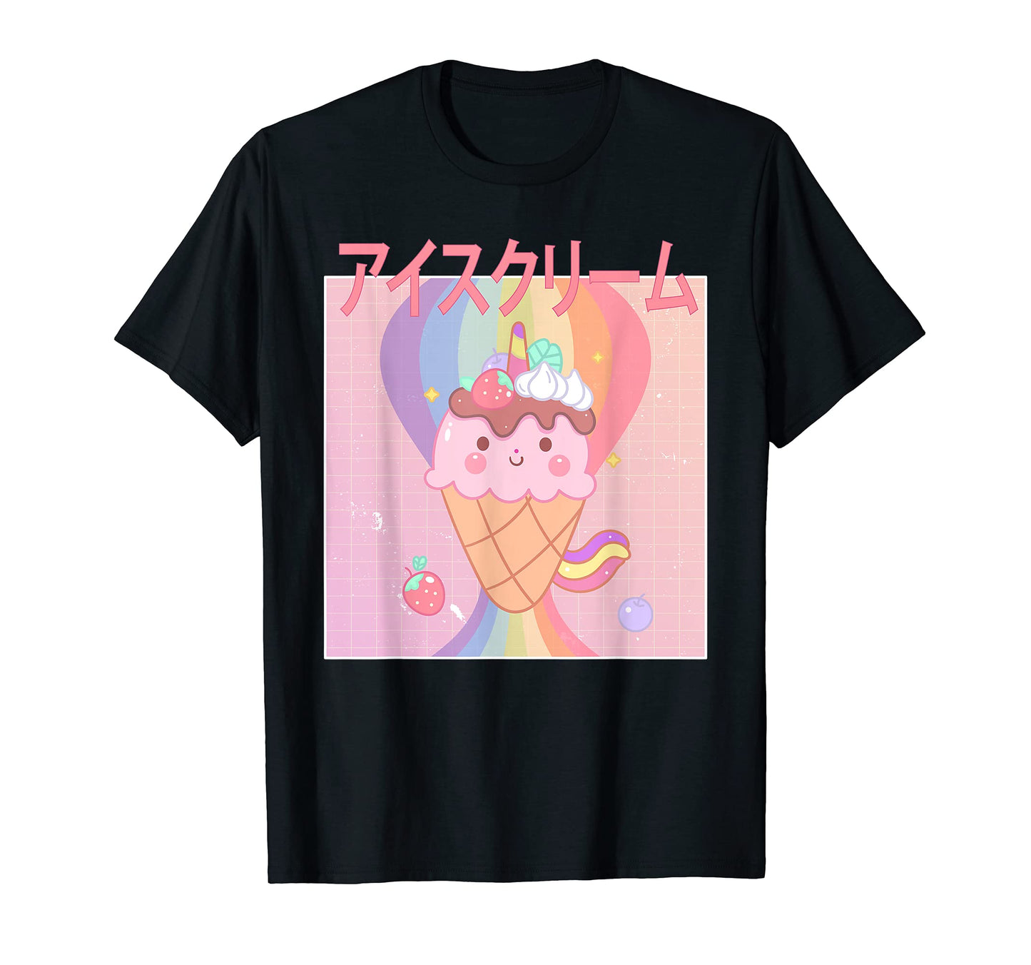Funny 90S Japanese Kawaii Ice Cream T-Shirt - Novelty Apparel for Adults - T-Shirt, Sweatshirt, Hoodie