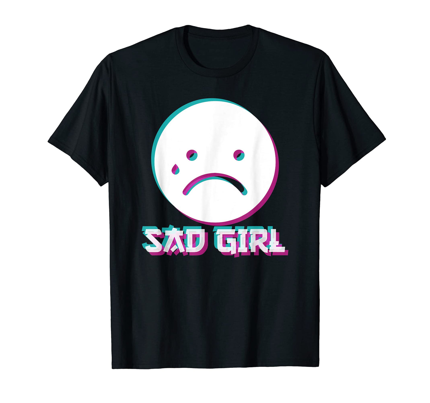 Japanese Glitch Sad Anime Aesthetic T-Shirt - Fun Novelty Design Men Women - T-Shirt, Sweatshirt, Hoodie