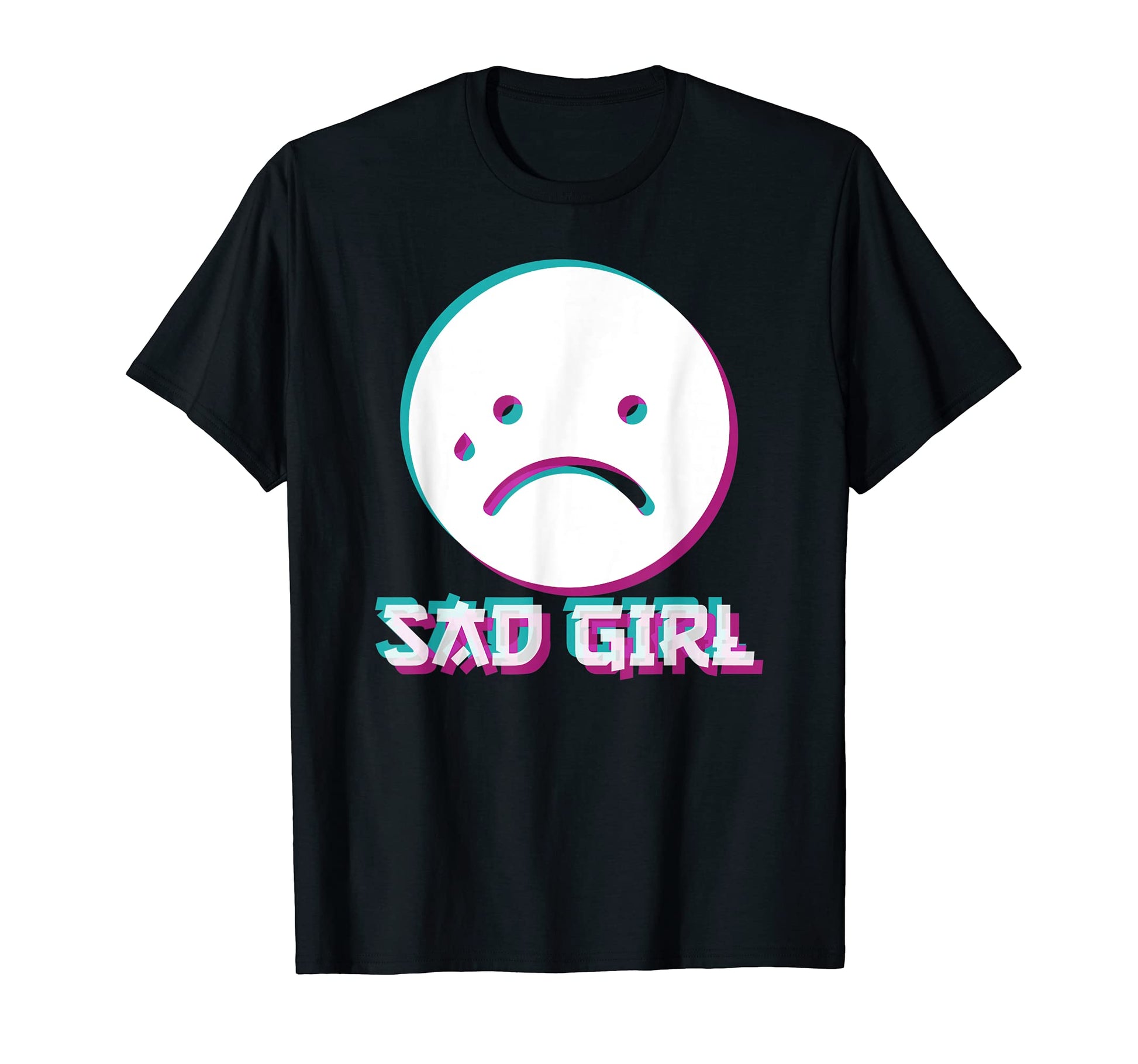 Japanese Glitch Sad Anime Aesthetic T-Shirt - Fun Novelty Design Men Women - T-Shirt, Sweatshirt, Hoodie
