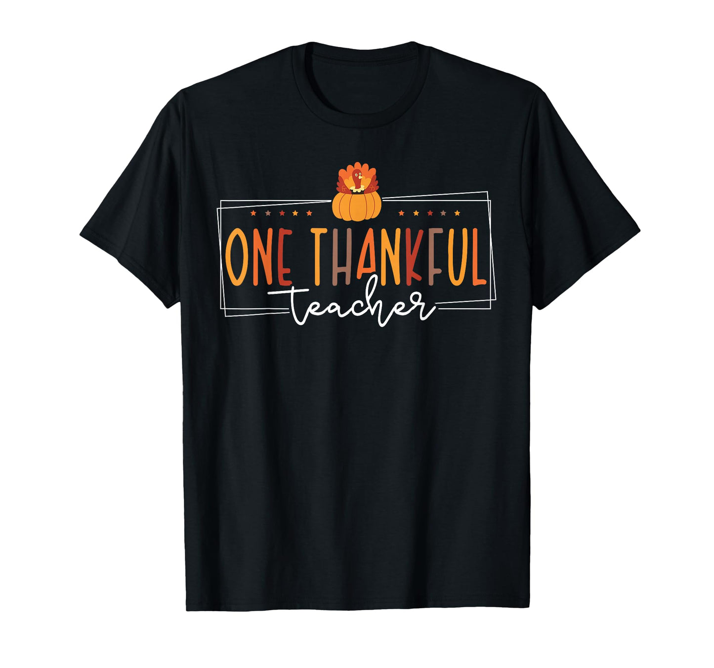 One Thankful Teacher Rainbow T-Shirt - Trendy Graphic for Adults - T-Shirt, Sweatshirt, Hoodie