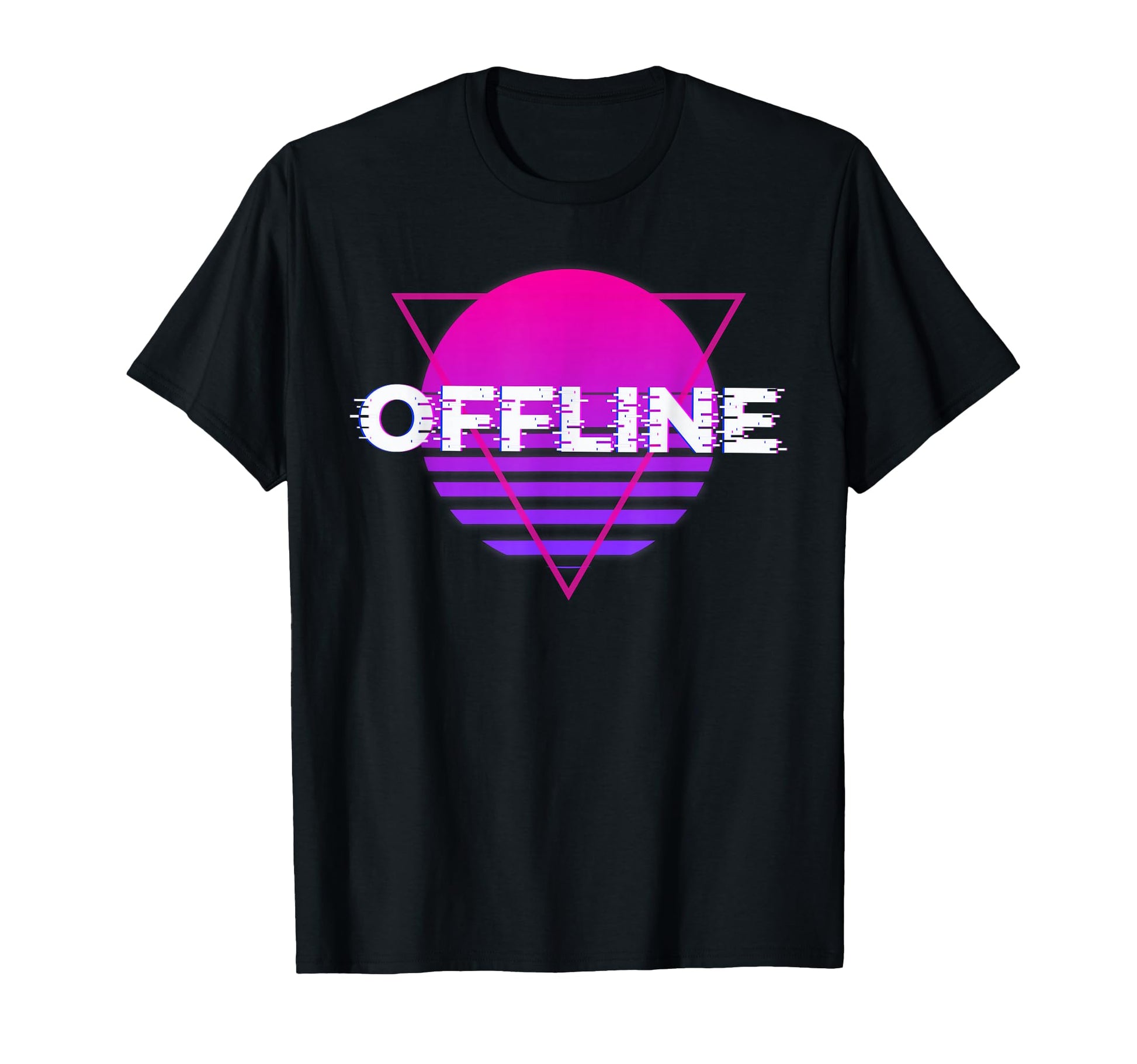 Offline Sunset Kawaii Aesthetic T-Shirt - Unique Graphic for Adults - T-Shirt, Sweatshirt, Hoodie