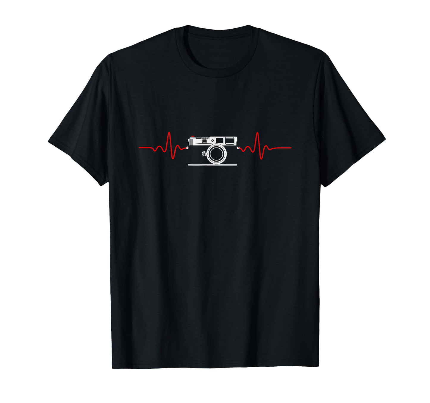 Rangefinder Camera Heartbeat Ekg Street T-Shirt - Graphic Print for Adults - T-Shirt, Sweatshirt, Hoodie