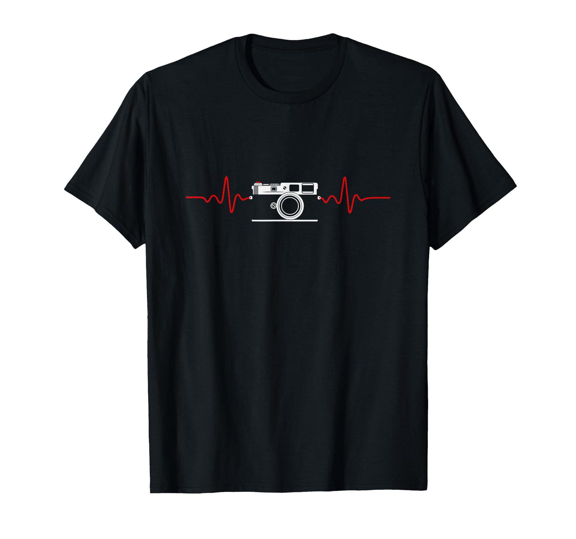 Rangefinder Camera Heartbeat Ekg Street T-Shirt - Graphic Print for Adults - T-Shirt, Sweatshirt, Hoodie
