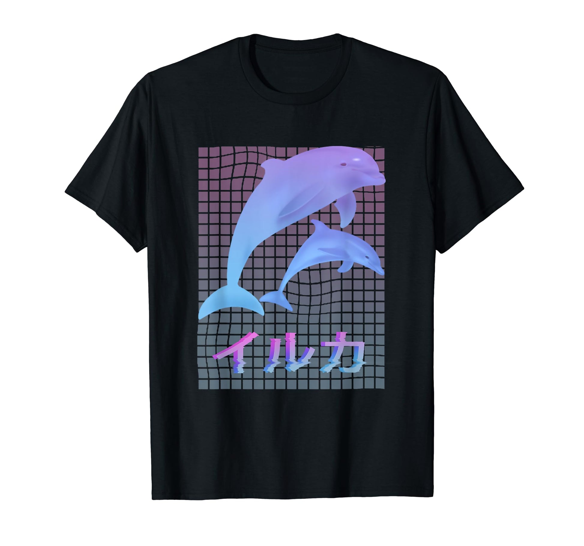 Dolphin Vaporwave Aesthetic T-Shirt - Casual Everyday Wear Men Women - T-Shirt, Sweatshirt, Hoodie