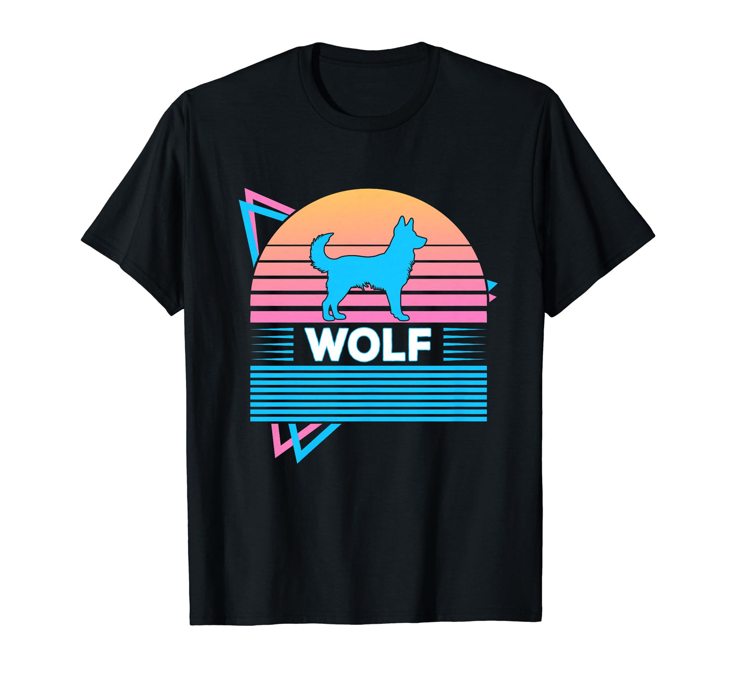Wolf Vaporwave Aesthetic T-Shirt - Fun Novelty Design Men Women - T-Shirt, Sweatshirt, Hoodie