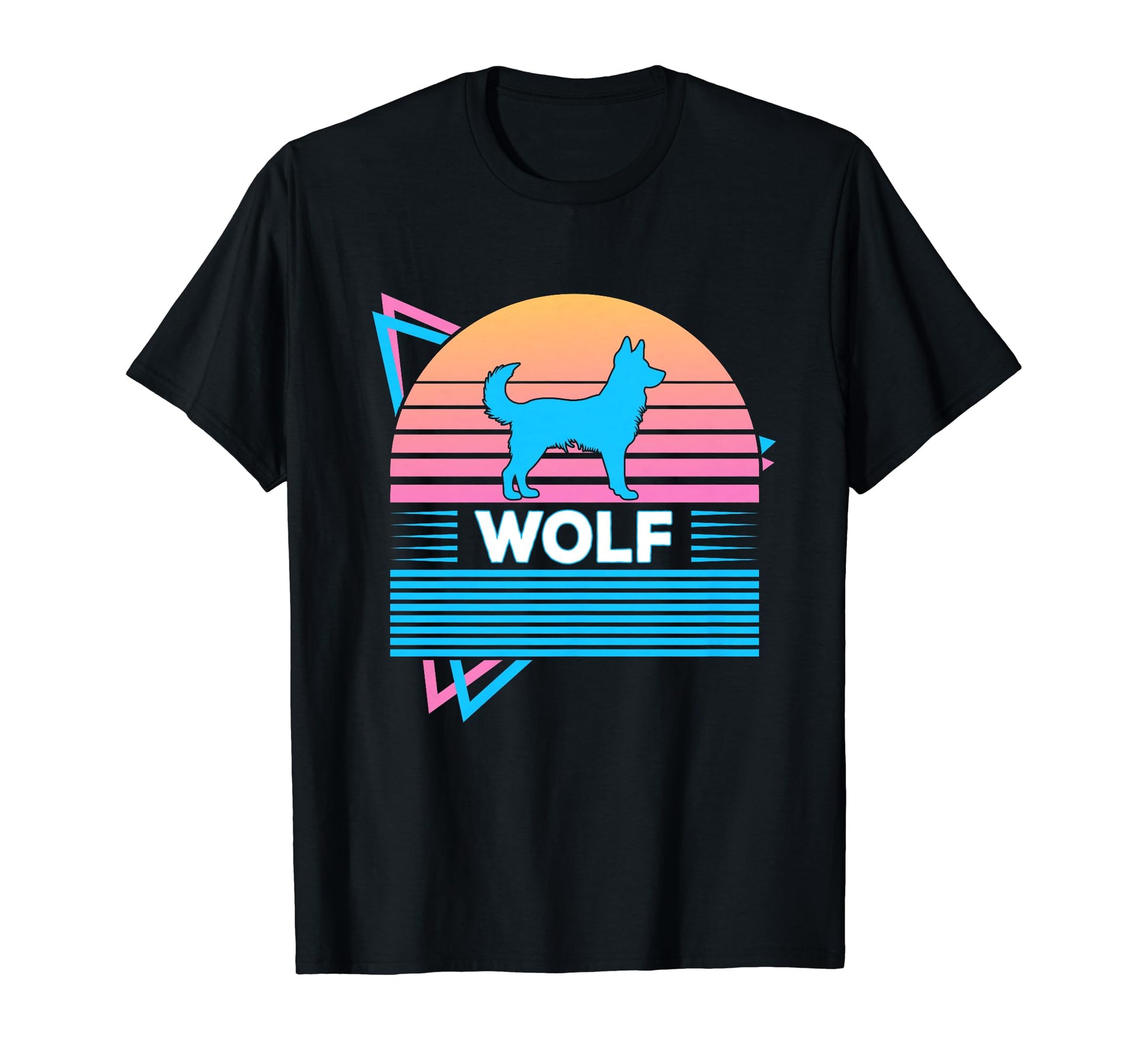 Wolf Vaporwave Aesthetic T-Shirt - Fun Novelty Design Men Women - T-Shirt, Sweatshirt, Hoodie