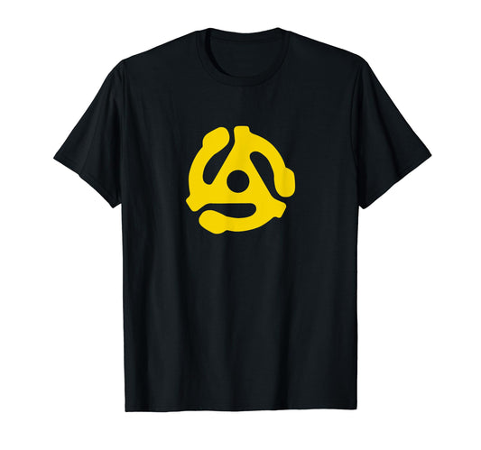 45 Rpm Record Adapter Turntable Yellow T-Shirt - Trendy Graphic for Adults - T-Shirt, Sweatshirt, Hoodie