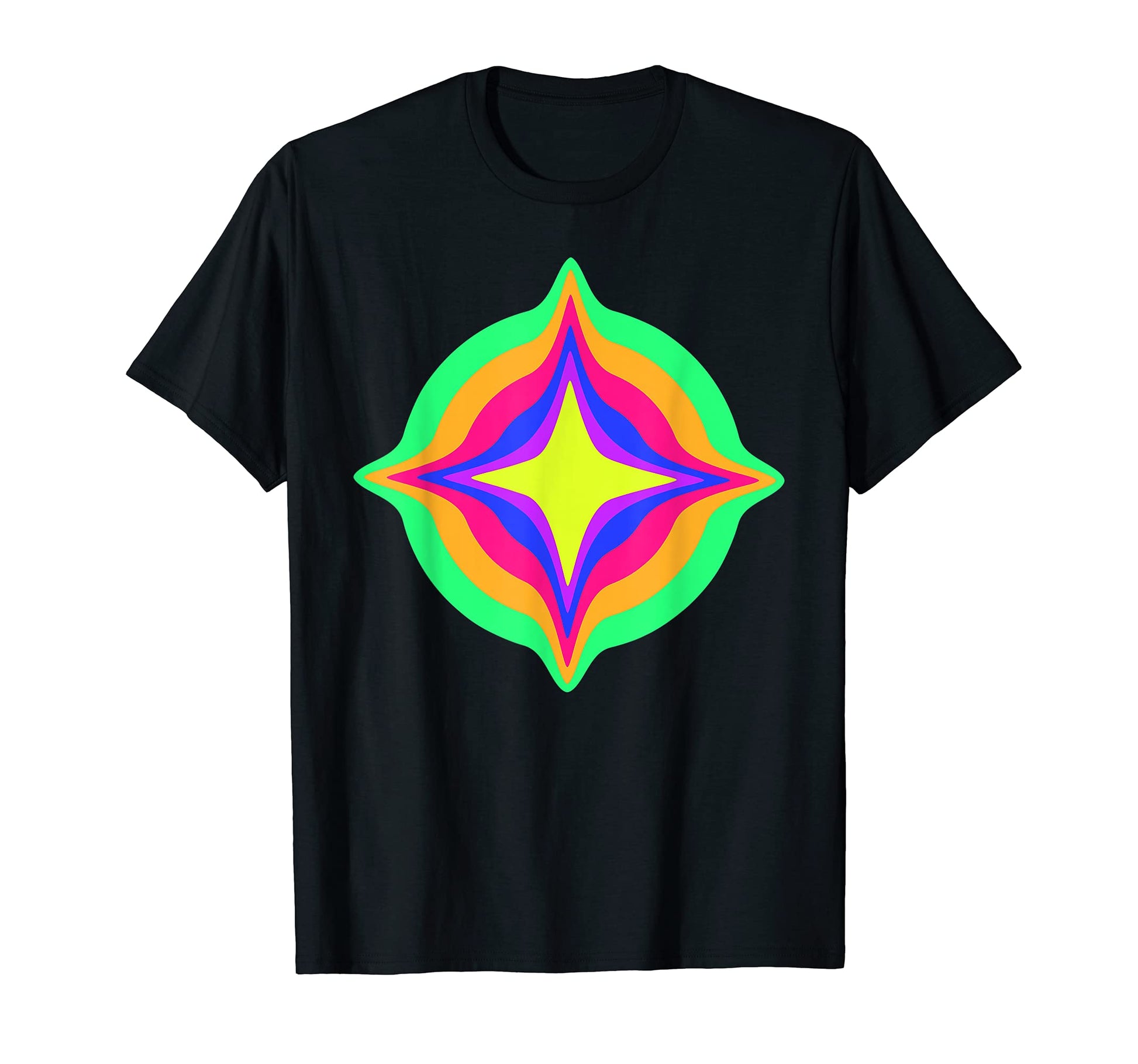 Drippy Star Yoga Trippy Glitch Vaporwave T-Shirt - Minimalist Print Unisex - T-Shirt, Sweatshirt, Hoodie