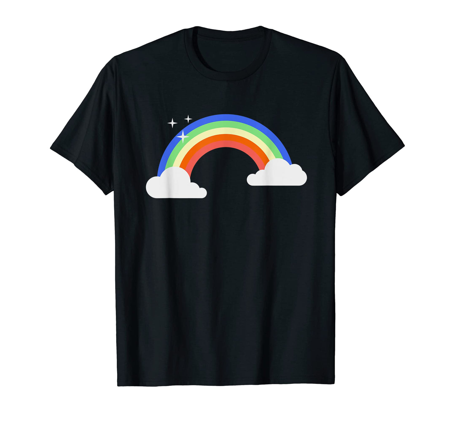 Rainbow And Clouds T-Shirt - Novelty Apparel Unisex - T-Shirt, Sweatshirt, Hoodie