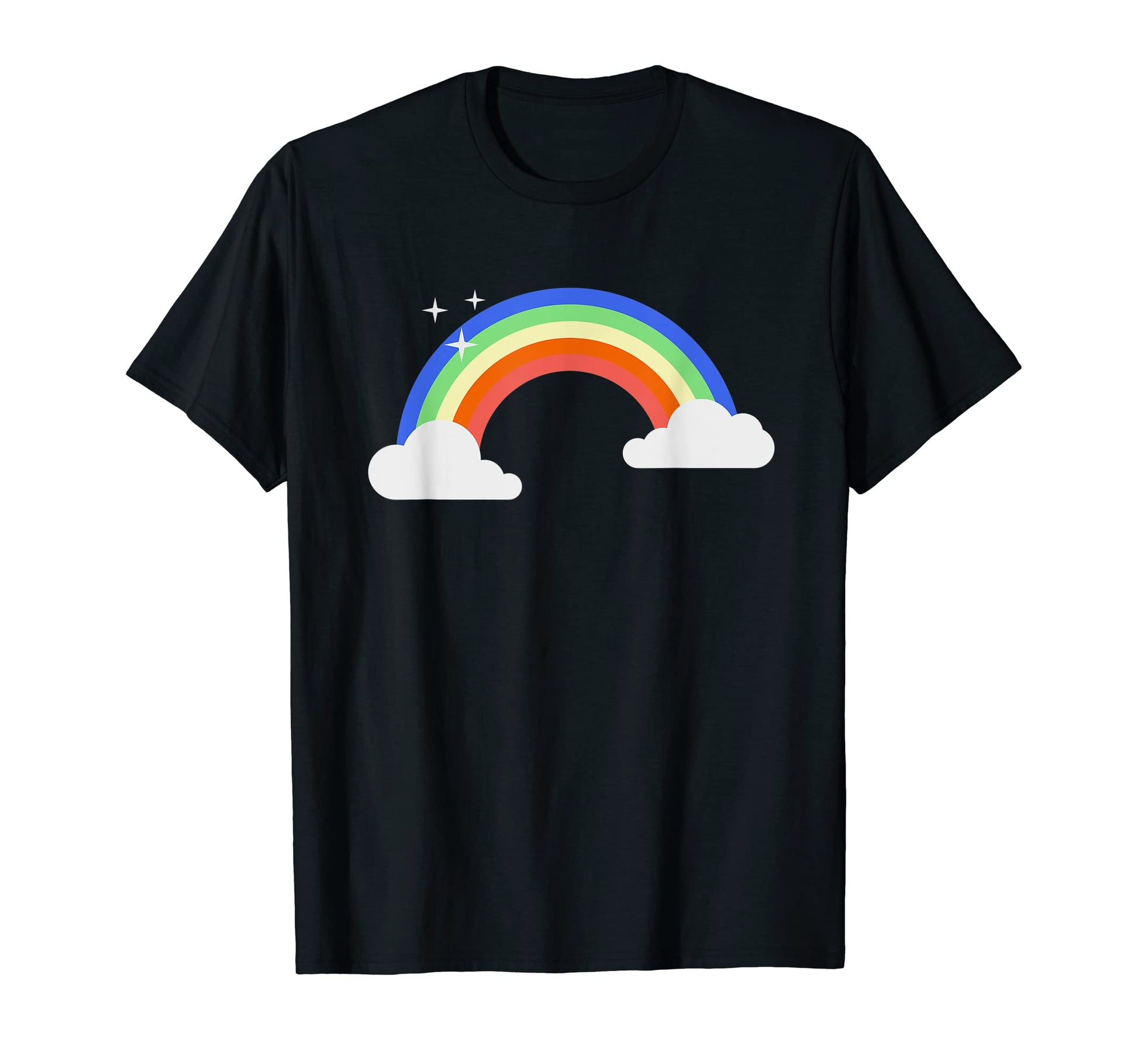 Rainbow And Clouds T-Shirt - Novelty Apparel Unisex - T-Shirt, Sweatshirt, Hoodie