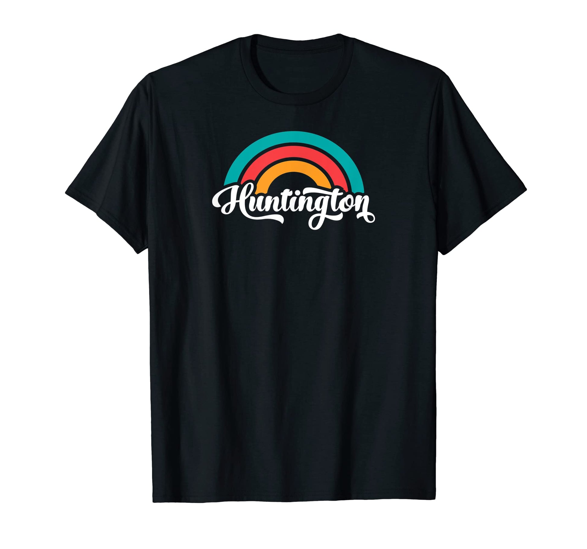 Huntington Wv Script Rainbow T-Shirt - Casual Everyday Wear Unisex - T-Shirt, Sweatshirt, Hoodie