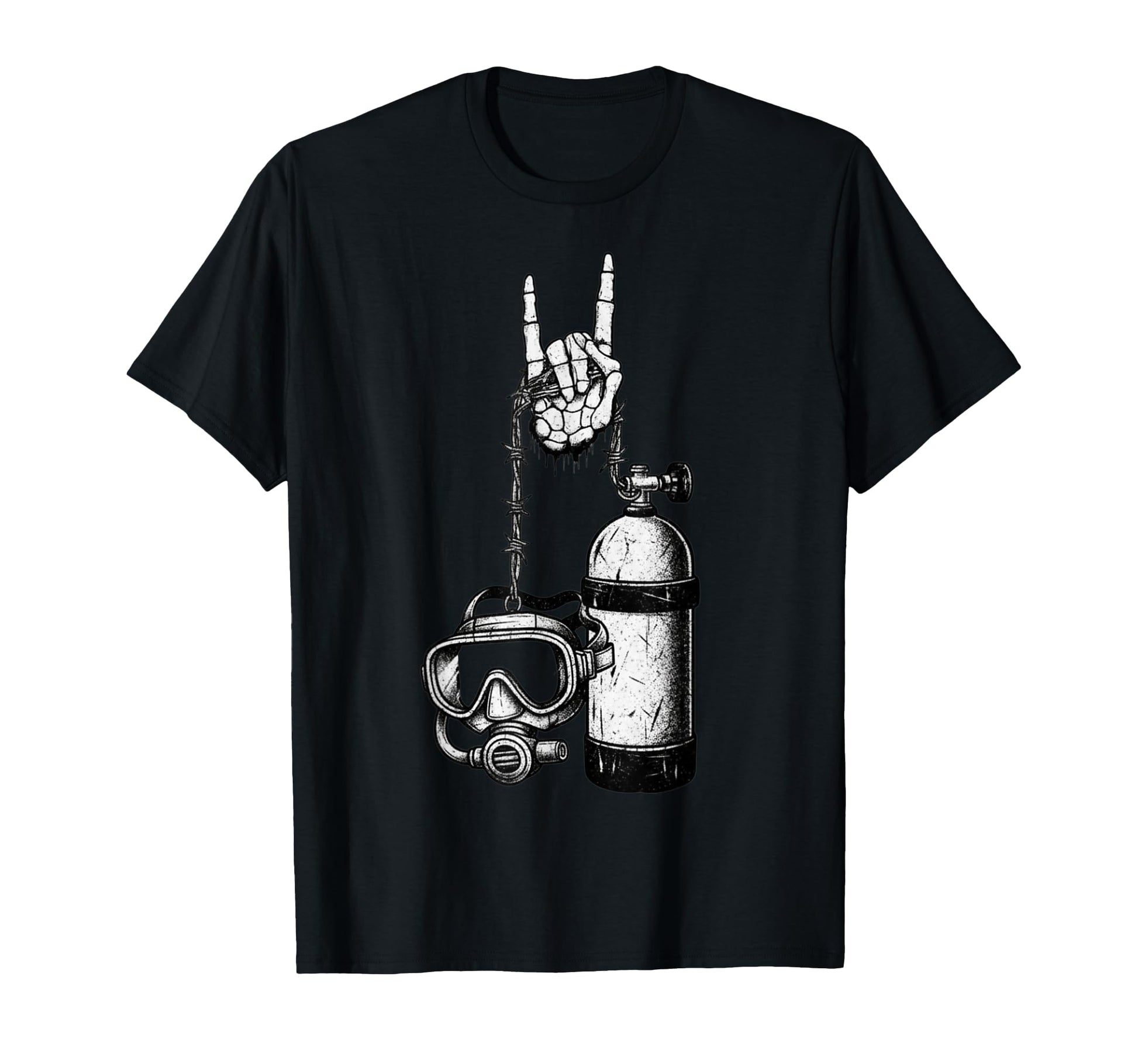 Scuba Diver Diving 90S Alt Metal T-Shirt - Trendy Graphic for Adults - T-Shirt, Sweatshirt, Hoodie