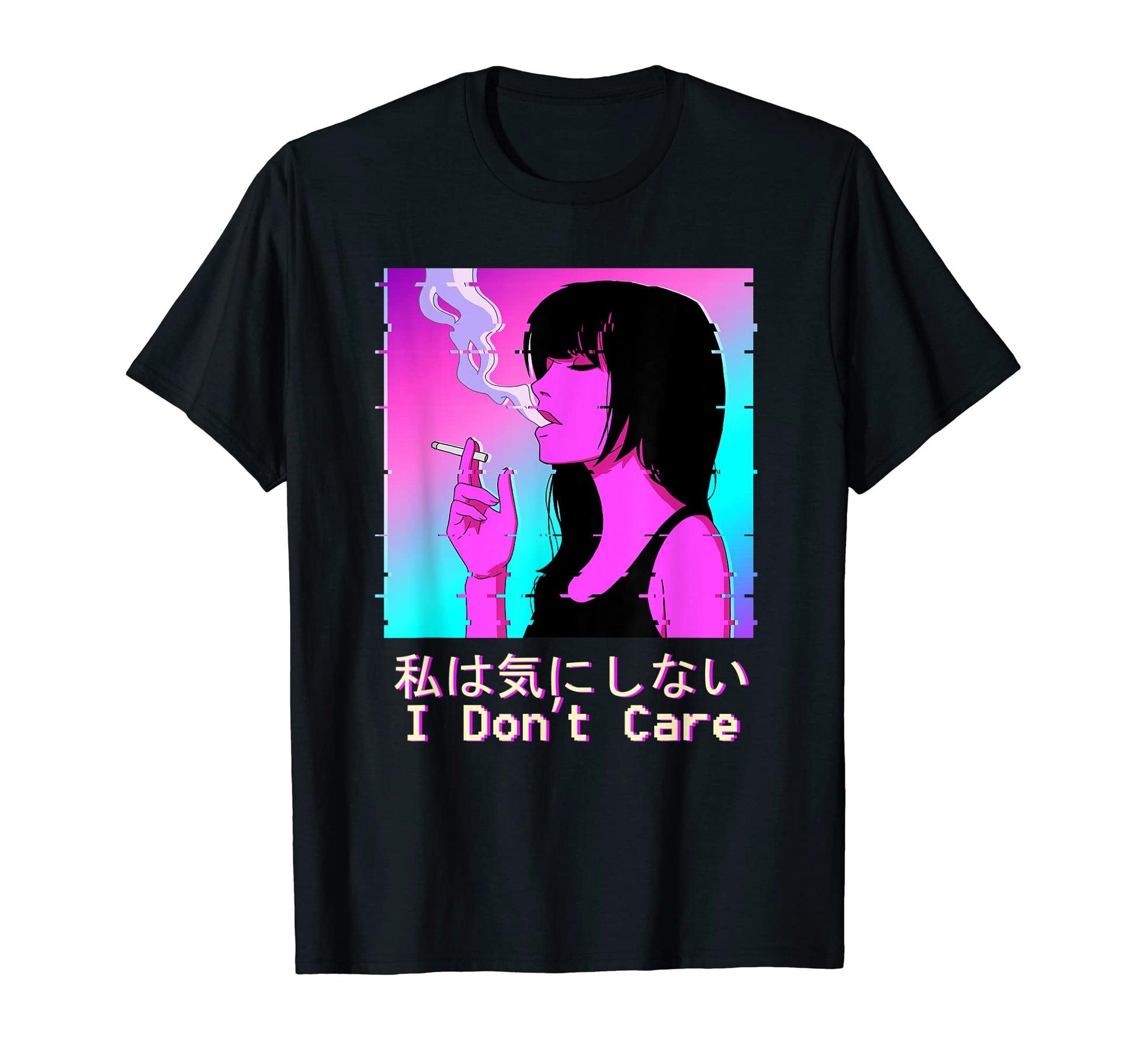 Japanese Aesthetic Vaporwave Sad Anime T-Shirt - Minimalist Print Unisex - T-Shirt, Sweatshirt, Hoodie