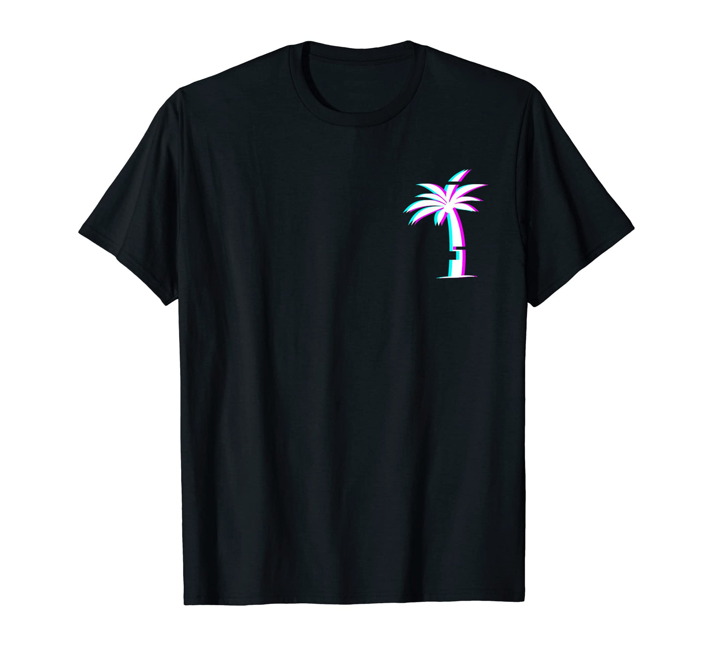 Palm Tree Aesthetic Vaporwave T-Shirt - Minimalist Print for Adults - T-Shirt, Sweatshirt, Hoodie
