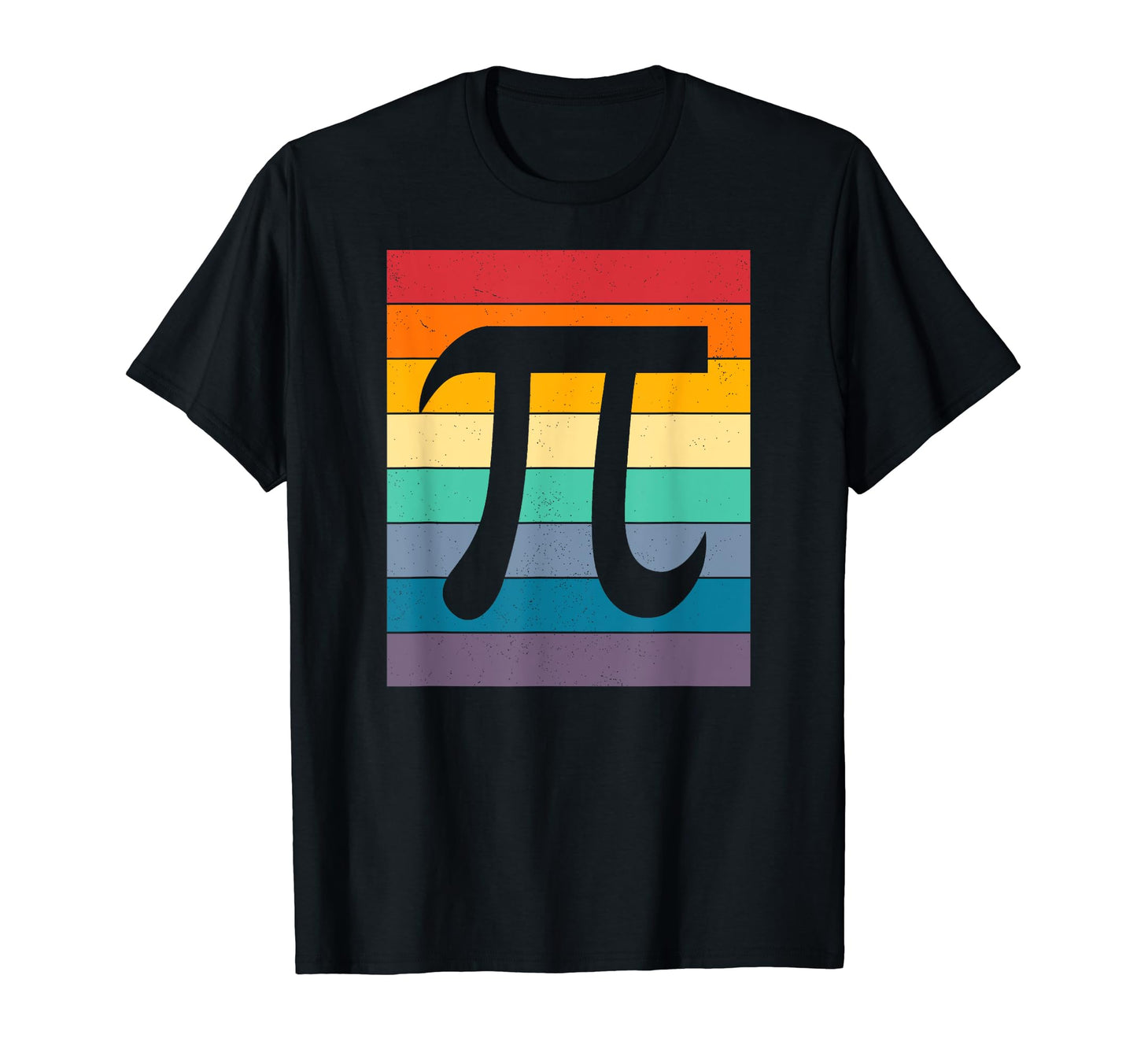 Pi Day Party Distressed Rainbow T-Shirt - Novelty Apparel Unisex - T-Shirt, Sweatshirt, Hoodie