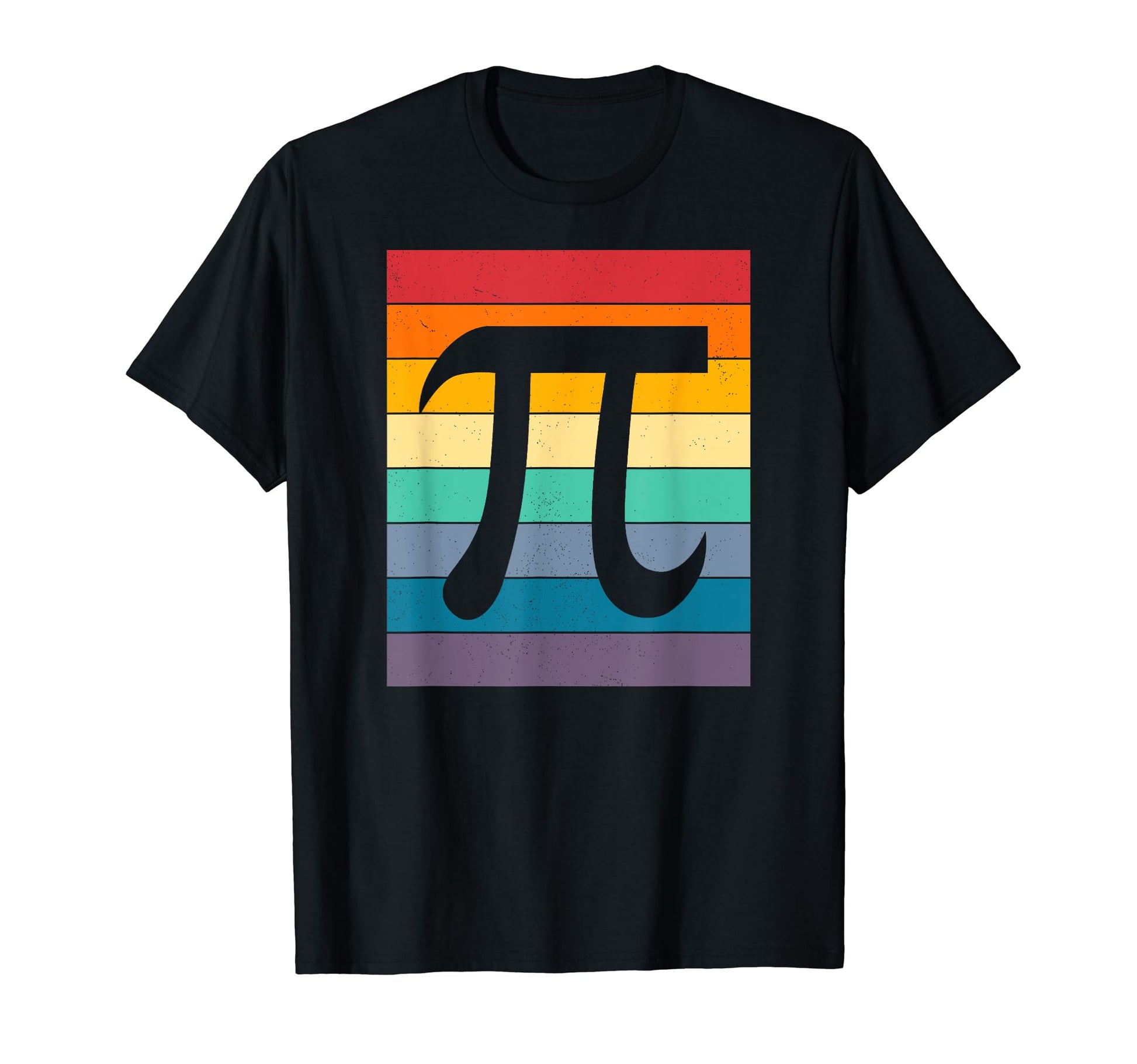 Pi Day Party Distressed Rainbow T-Shirt - Novelty Apparel Unisex - T-Shirt, Sweatshirt, Hoodie