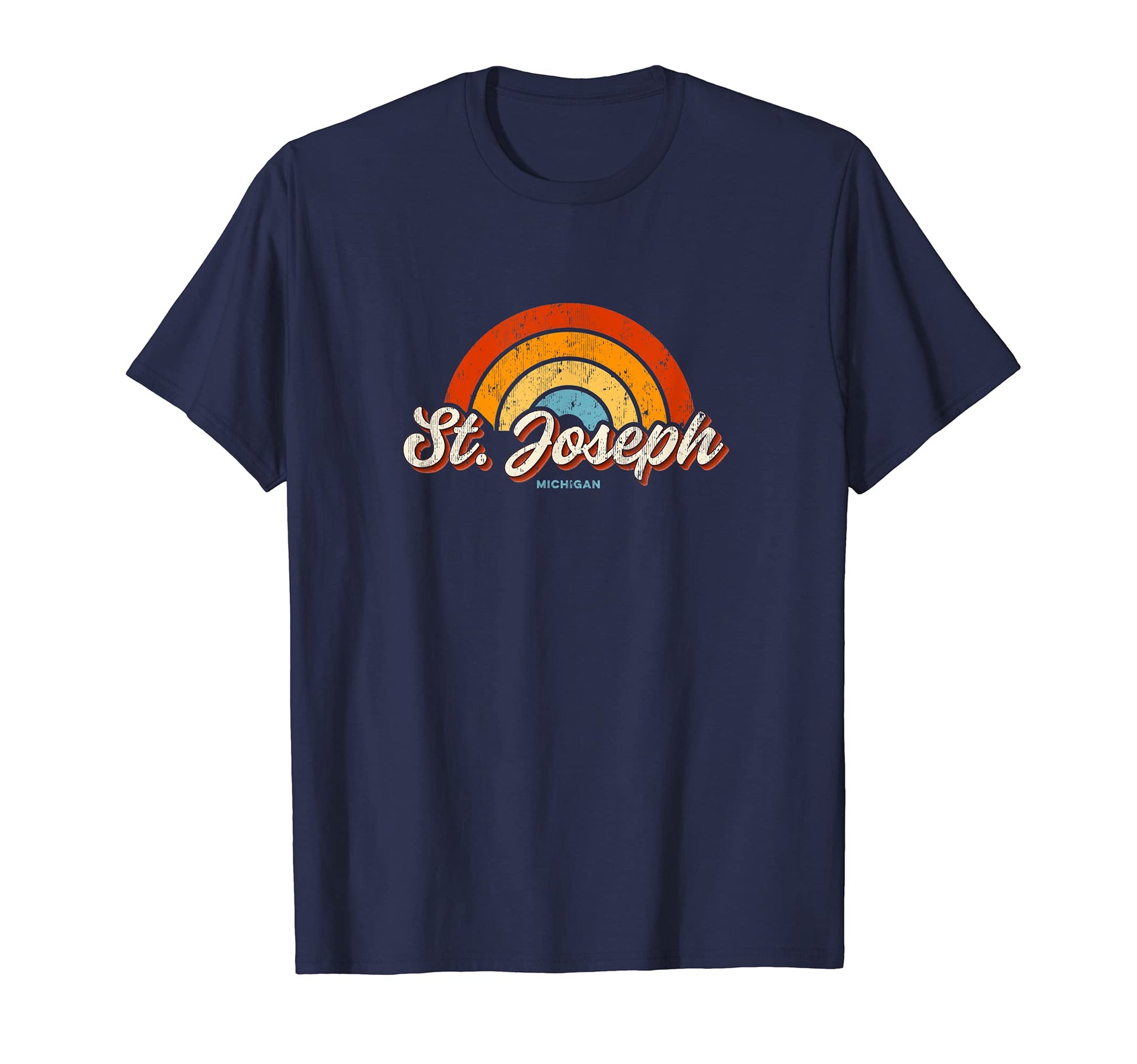 St Joseph Michigan Mi Rainbow 70S T-Shirt - Streetwear Style Unisex - T-Shirt, Sweatshirt, Hoodie