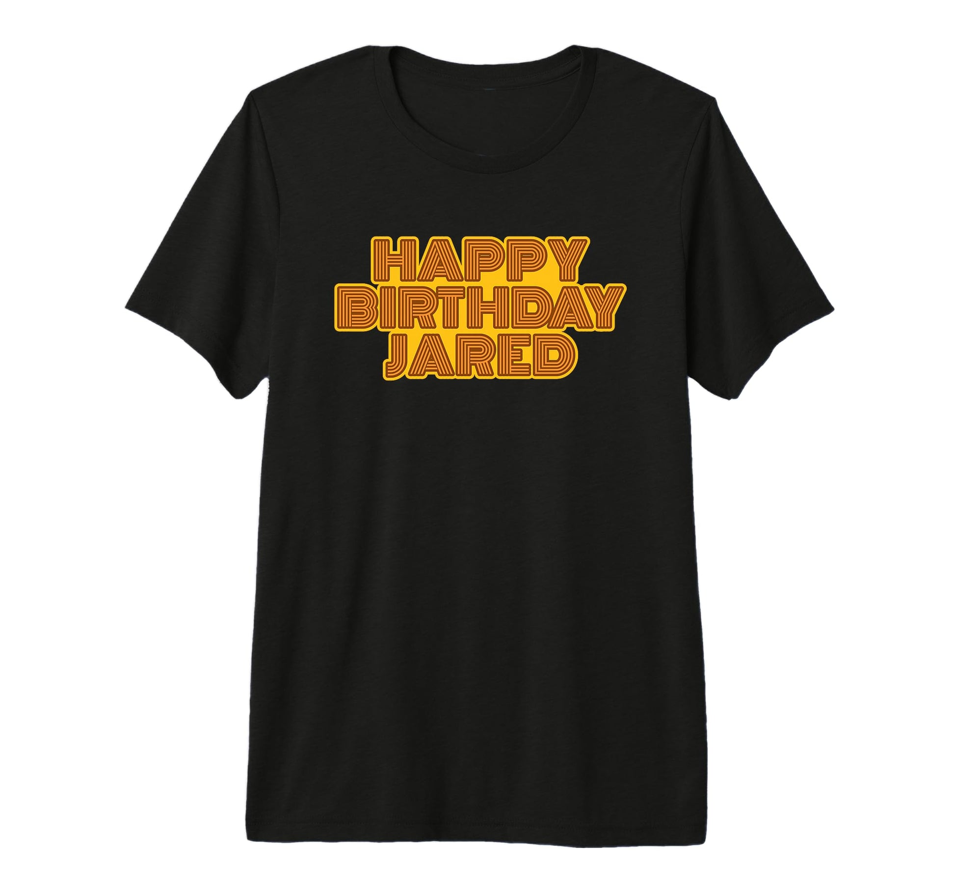Happy Birthday Jared Personalized T-Shirt - Minimalist Print for Adults - T-Shirt, Sweatshirt, Hoodie