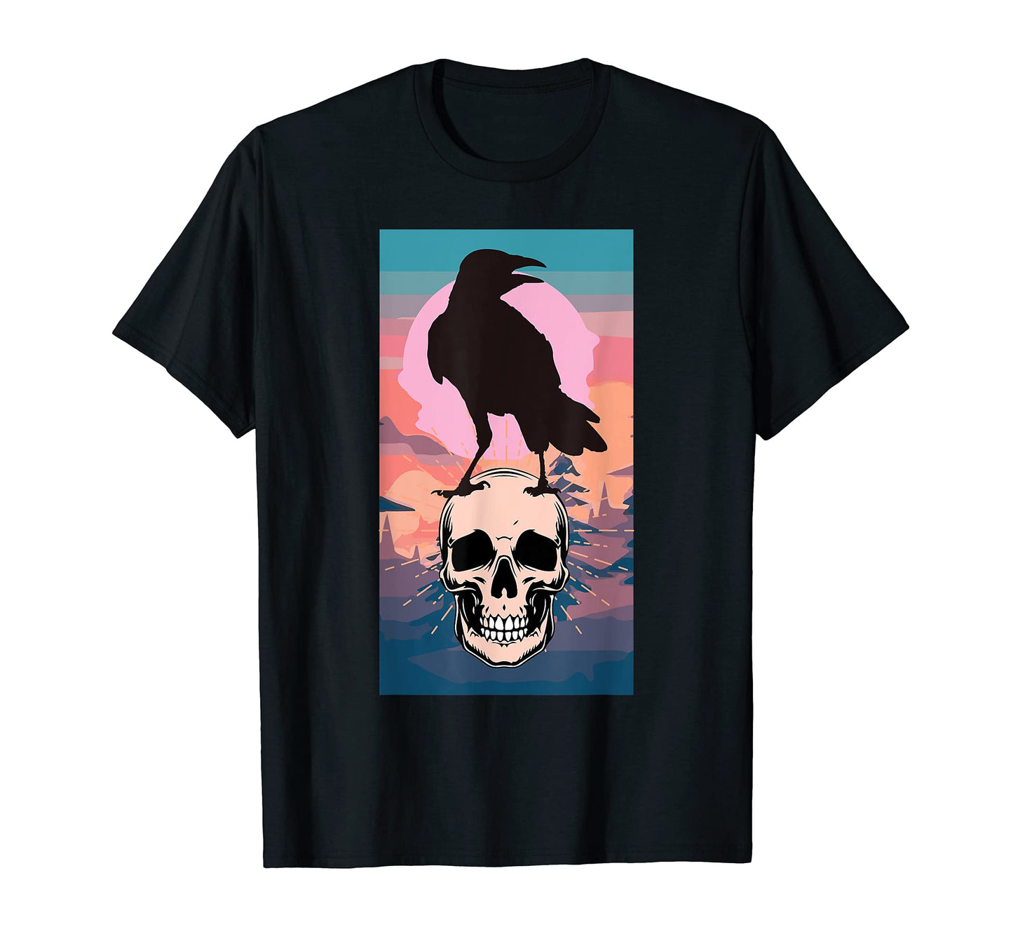 Halloween Aesthetic Art Vaporwave Skull T-Shirt - Novelty Apparel Unisex - T-Shirt, Sweatshirt, Hoodie