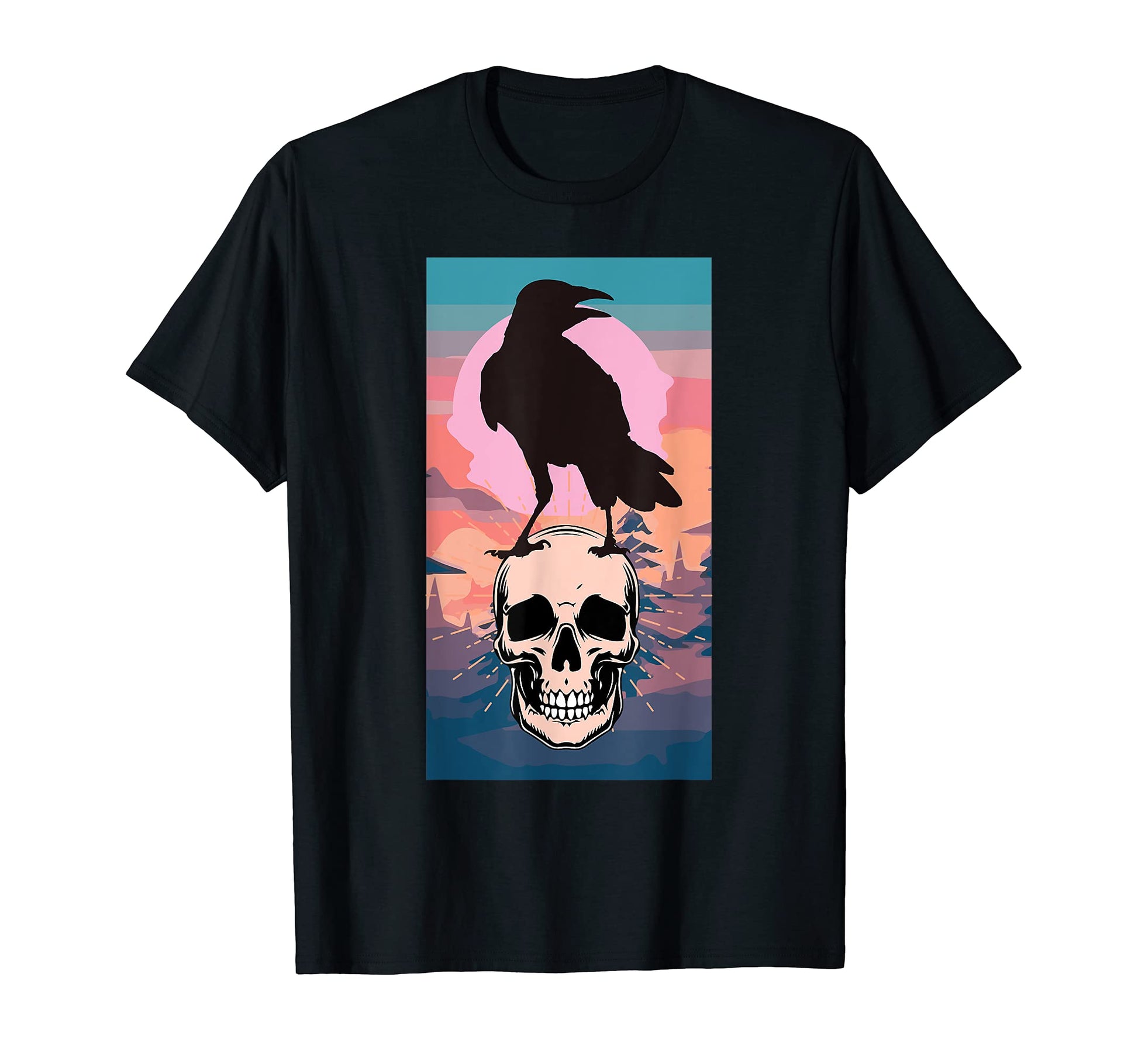 Halloween Aesthetic Art Vaporwave Skull T-Shirt - Novelty Apparel Unisex - T-Shirt, Sweatshirt, Hoodie