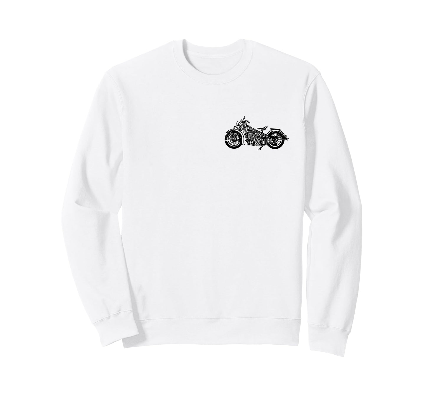 American Motorcycle Distressed Sweatshirt - Casual Everyday Wear for Adults - T-Shirt, Sweatshirt, Hoodie
