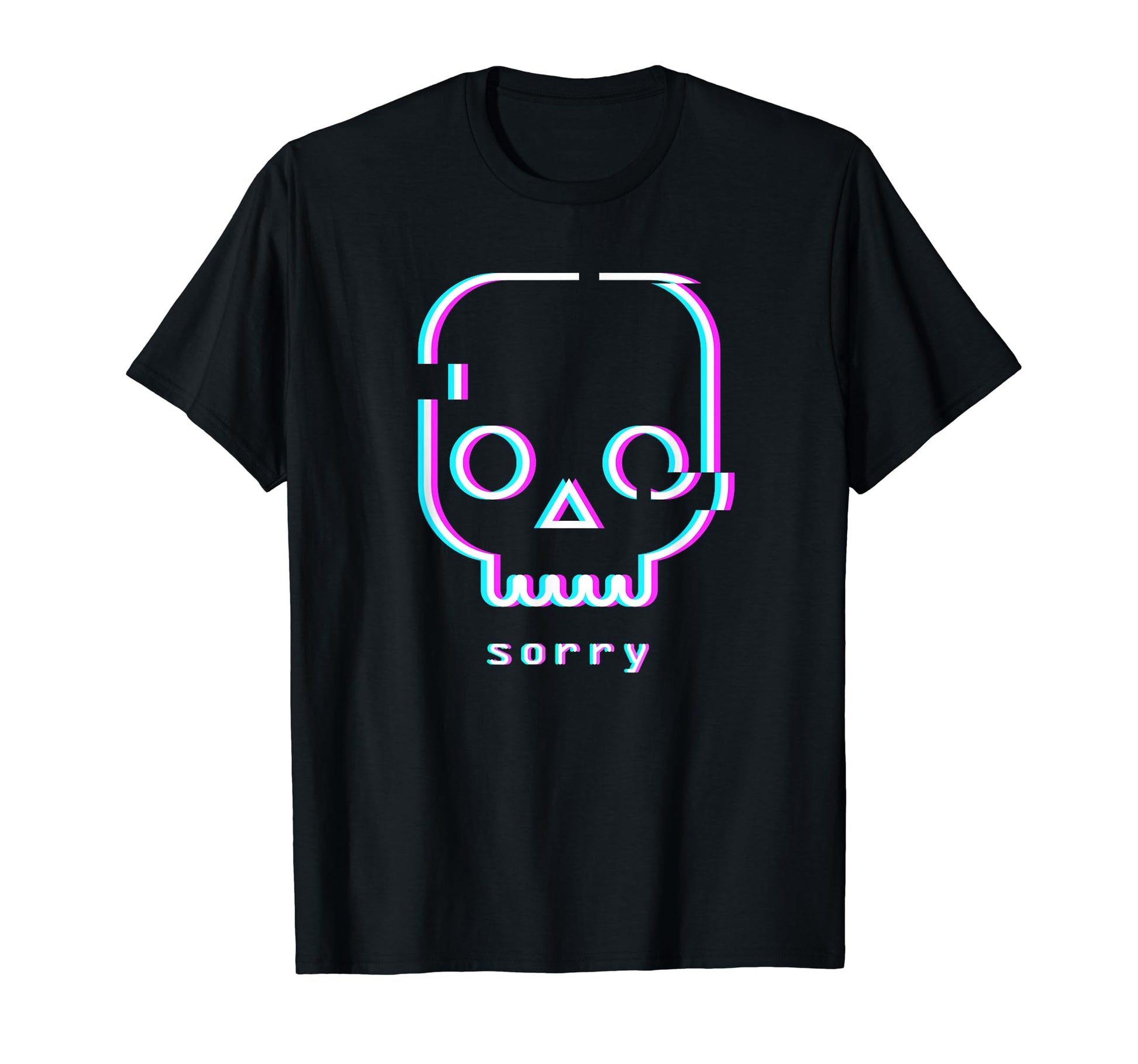 Sorry Skull Aesthetic Vaporwave T-Shirt - Graphic Print Unisex - T-Shirt, Sweatshirt, Hoodie