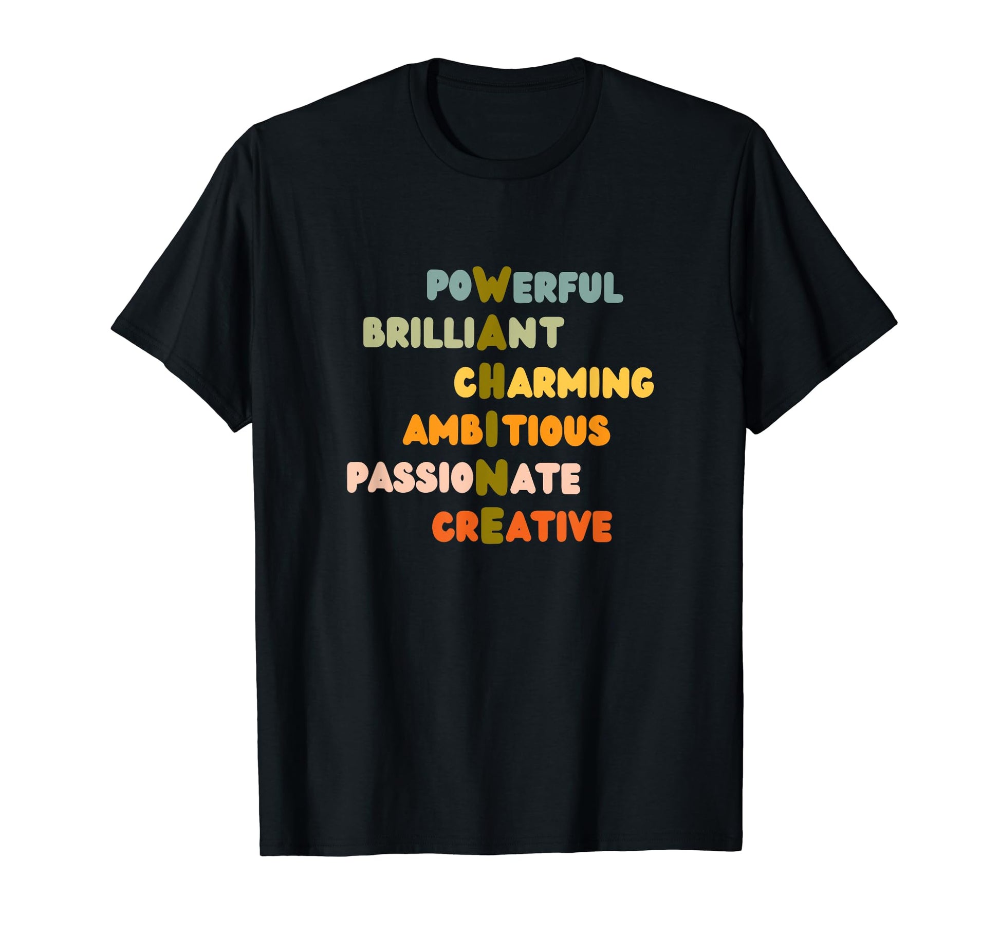 Wahine Adjectives Rainbow T-Shirt - Novelty Apparel Unisex - T-Shirt, Sweatshirt, Hoodie