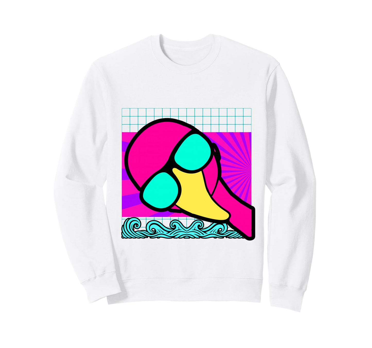 Aesthetic Vaporwave Outfits Sweatshirt - Unique Graphic for Adults - T-Shirt, Sweatshirt, Hoodie