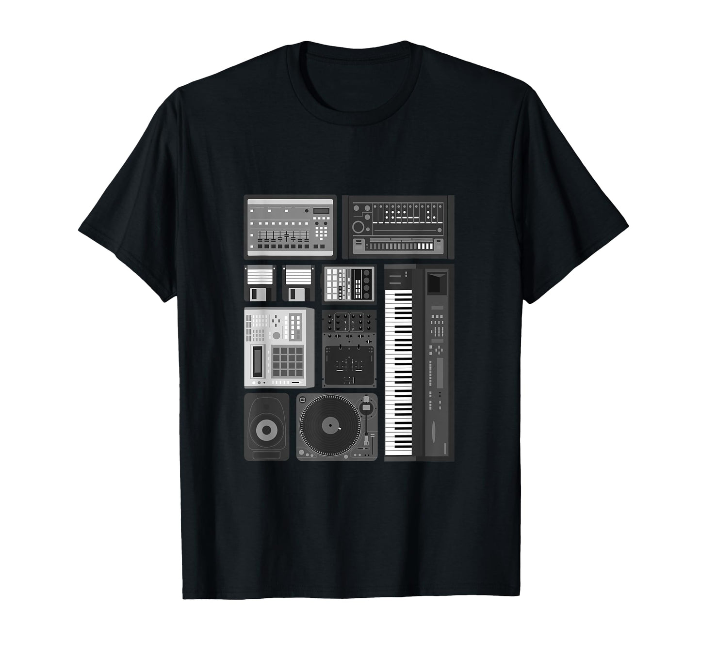 Old School Hip Hop Analog Producer T-Shirt - Graphic Print Men Women - T-Shirt, Sweatshirt, Hoodie