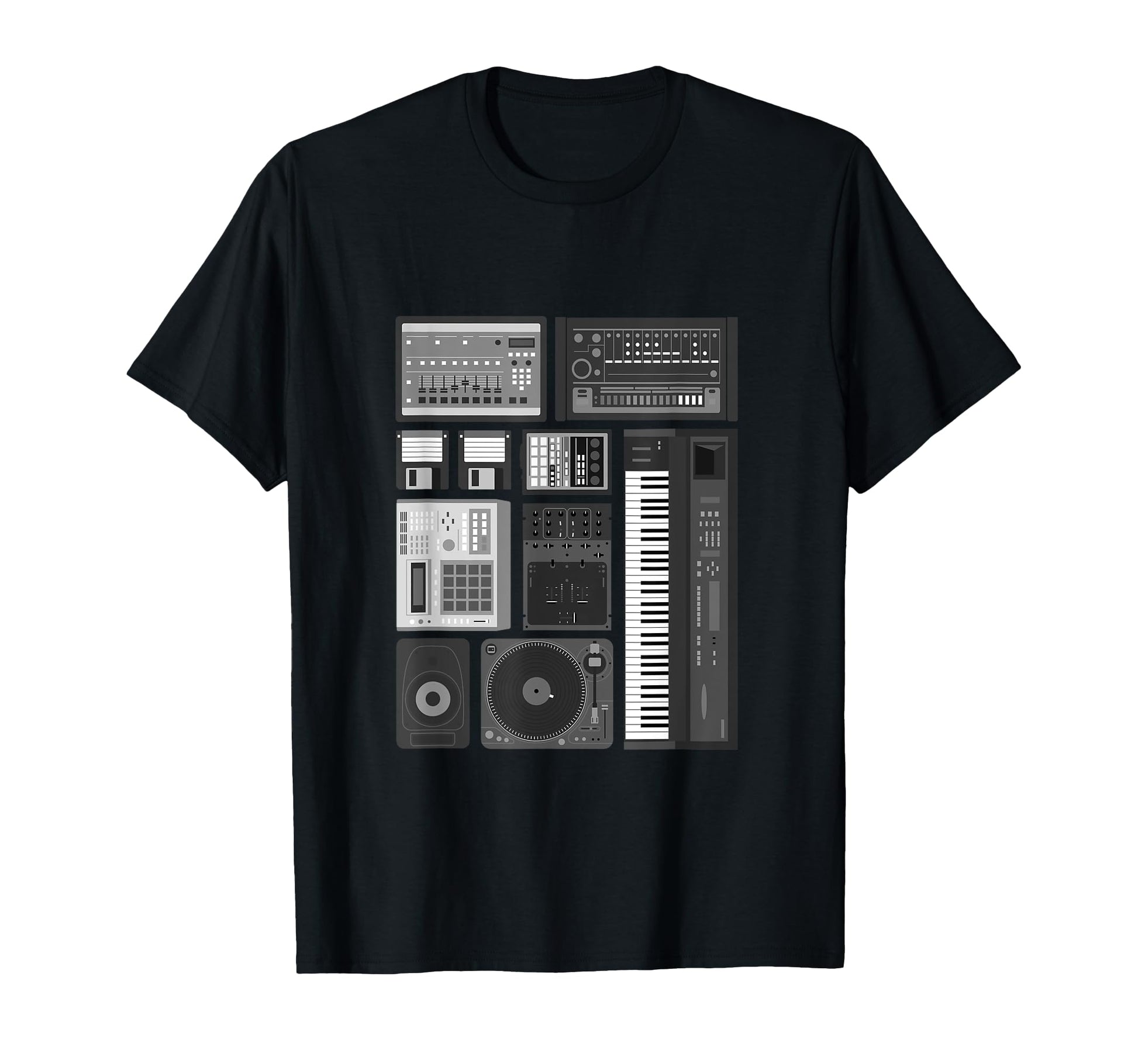 Old School Hip Hop Analog Producer T-Shirt - Graphic Print Men Women - T-Shirt, Sweatshirt, Hoodie