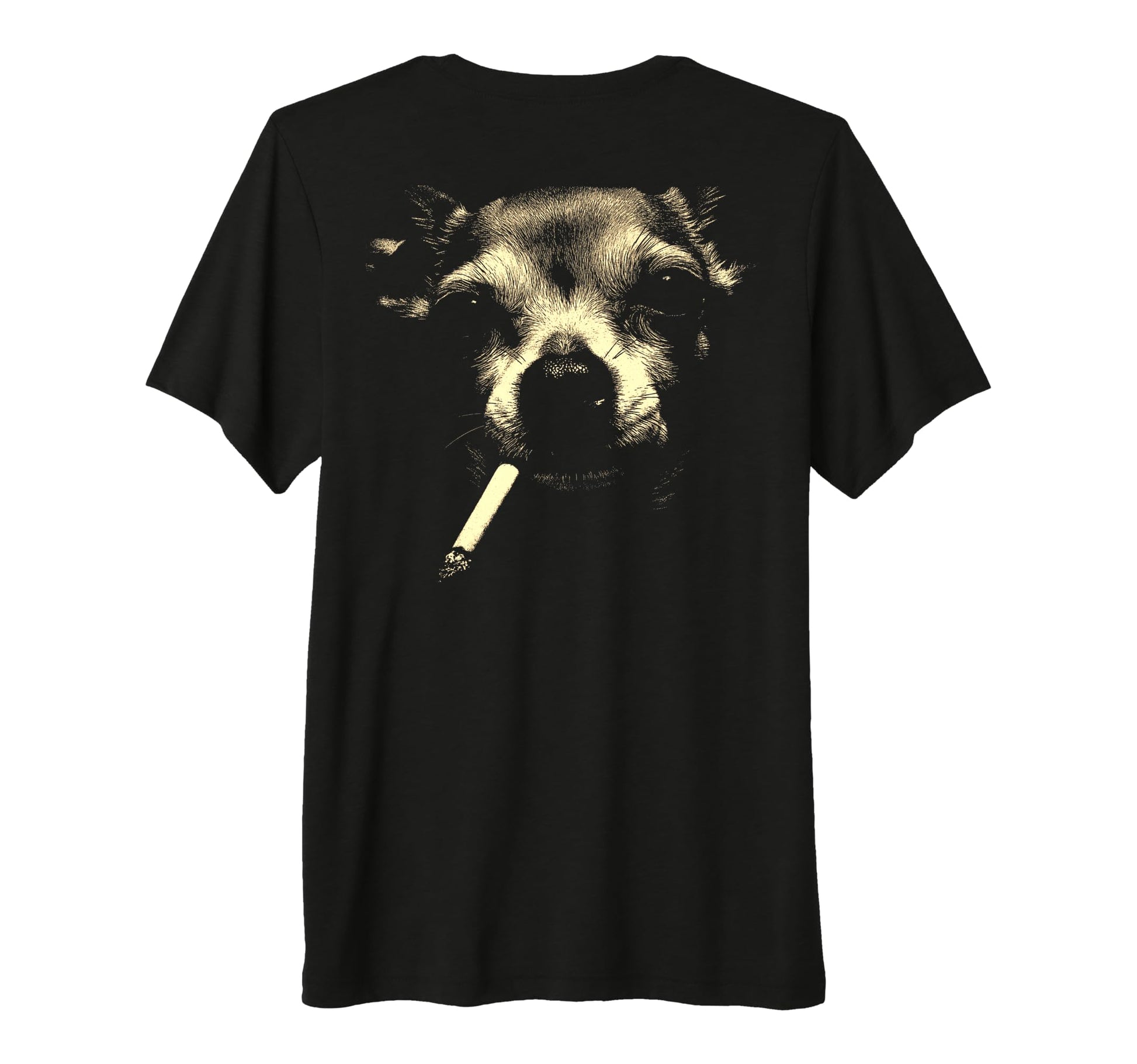 Chihuahua Smoking Cigarette Grunge Meme T-Shirt - Unique Graphic Unisex - T-Shirt, Sweatshirt, Hoodie