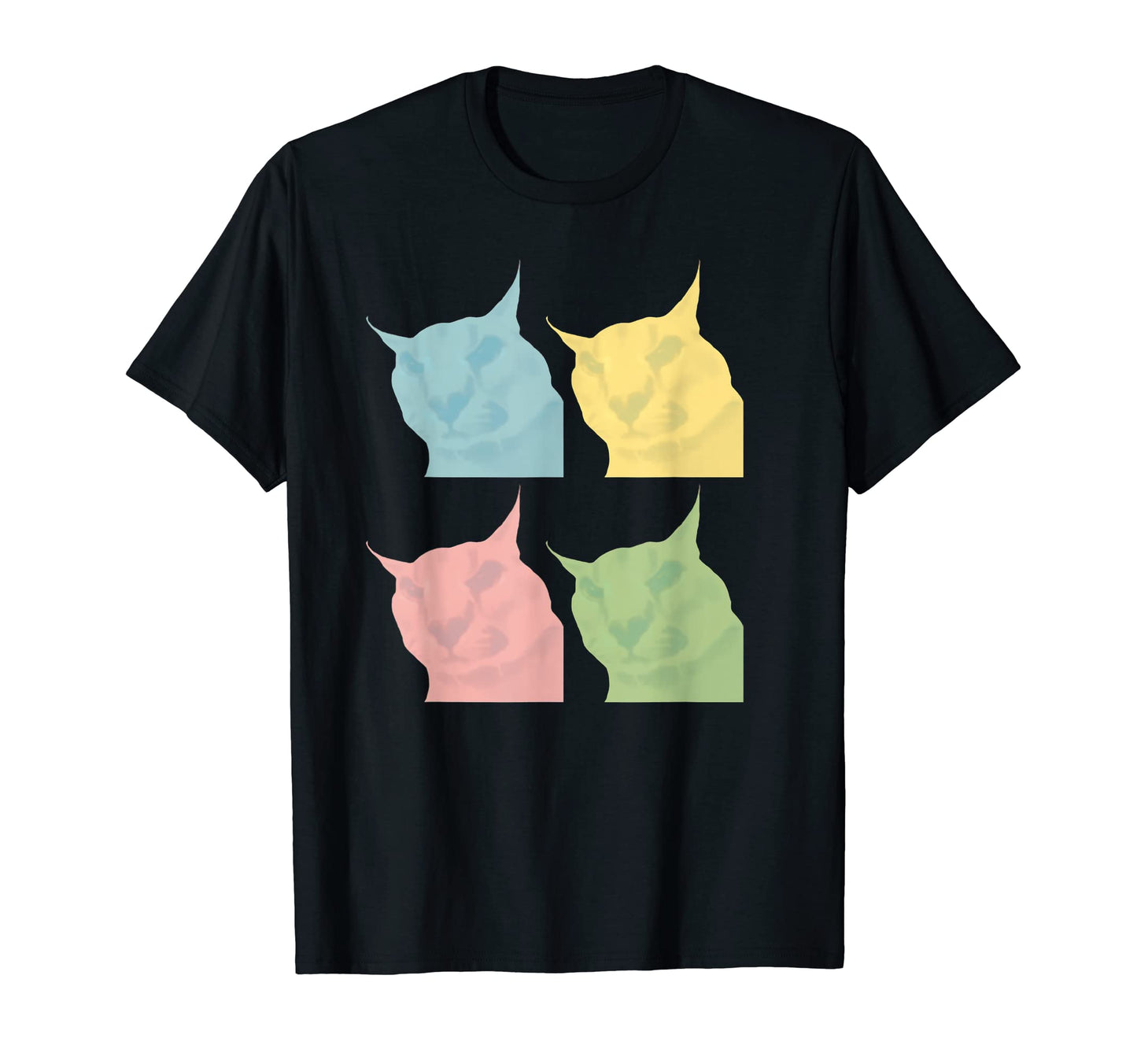 Big Floppa Meme Cat Vaporwave T-Shirt - Aesthetic Graphic Men Women - T-Shirt, Sweatshirt, Hoodie