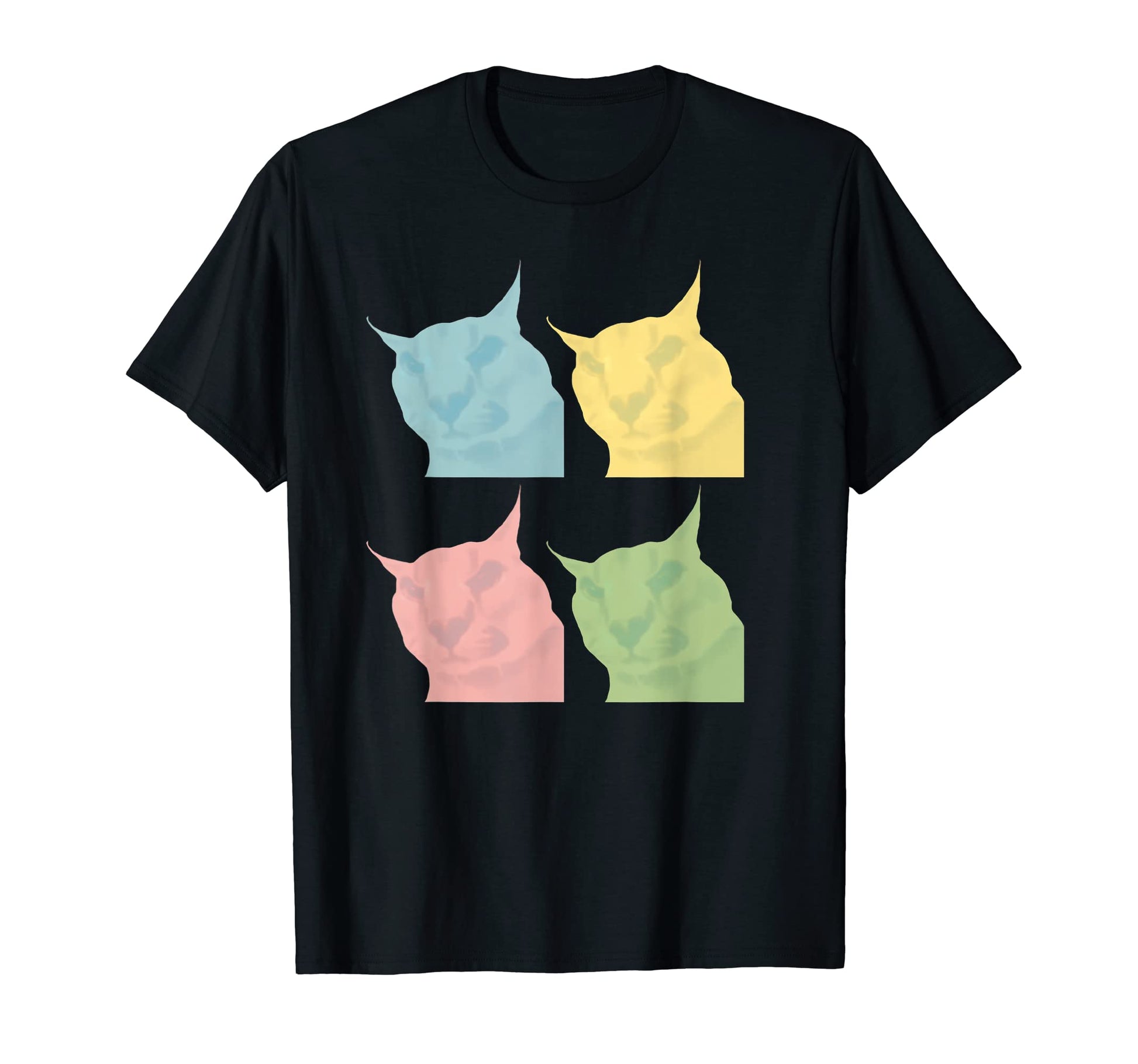 Big Floppa Meme Cat Vaporwave T-Shirt - Aesthetic Graphic Men Women - T-Shirt, Sweatshirt, Hoodie