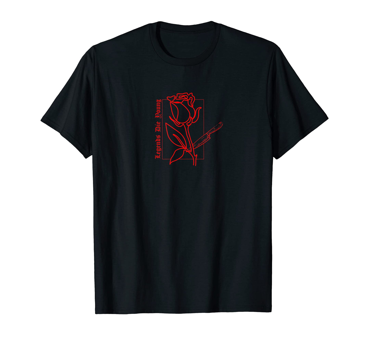 Red Gothic Aesthetic 90S Legends Die T-Shirt - Minimalist Print Unisex - T-Shirt, Sweatshirt, Hoodie