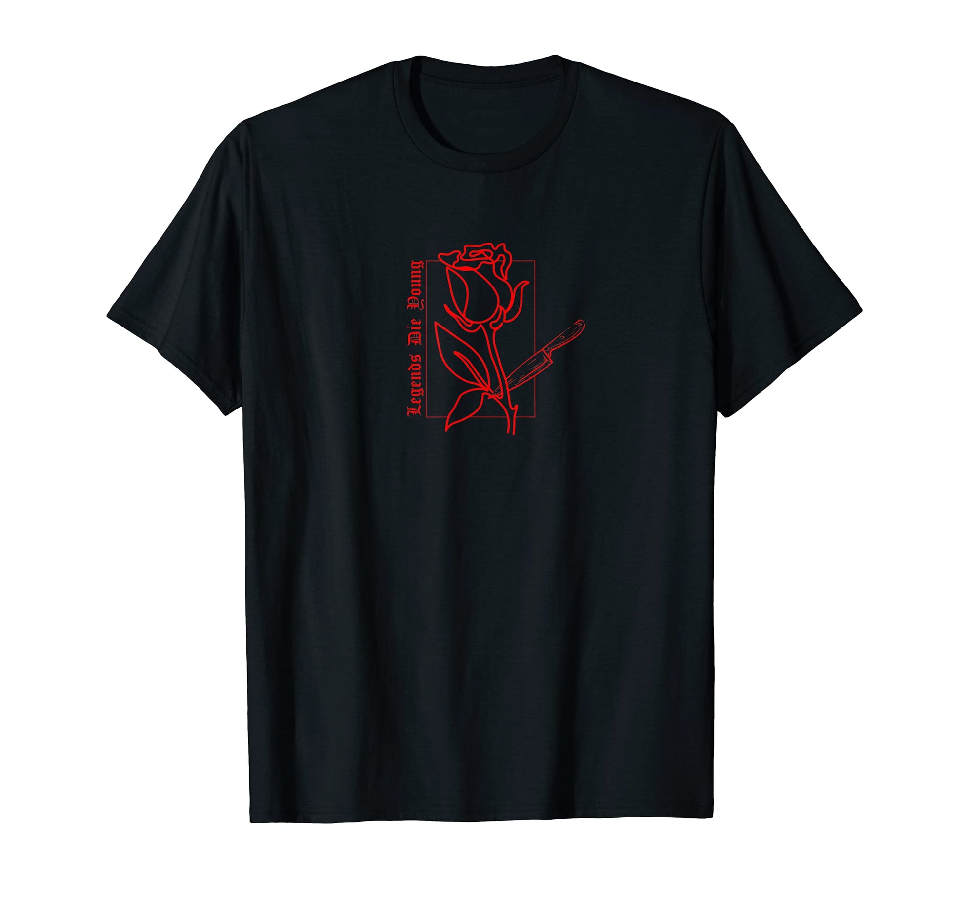 Red Gothic Aesthetic 90S Legends Die T-Shirt - Minimalist Print Unisex - T-Shirt, Sweatshirt, Hoodie
