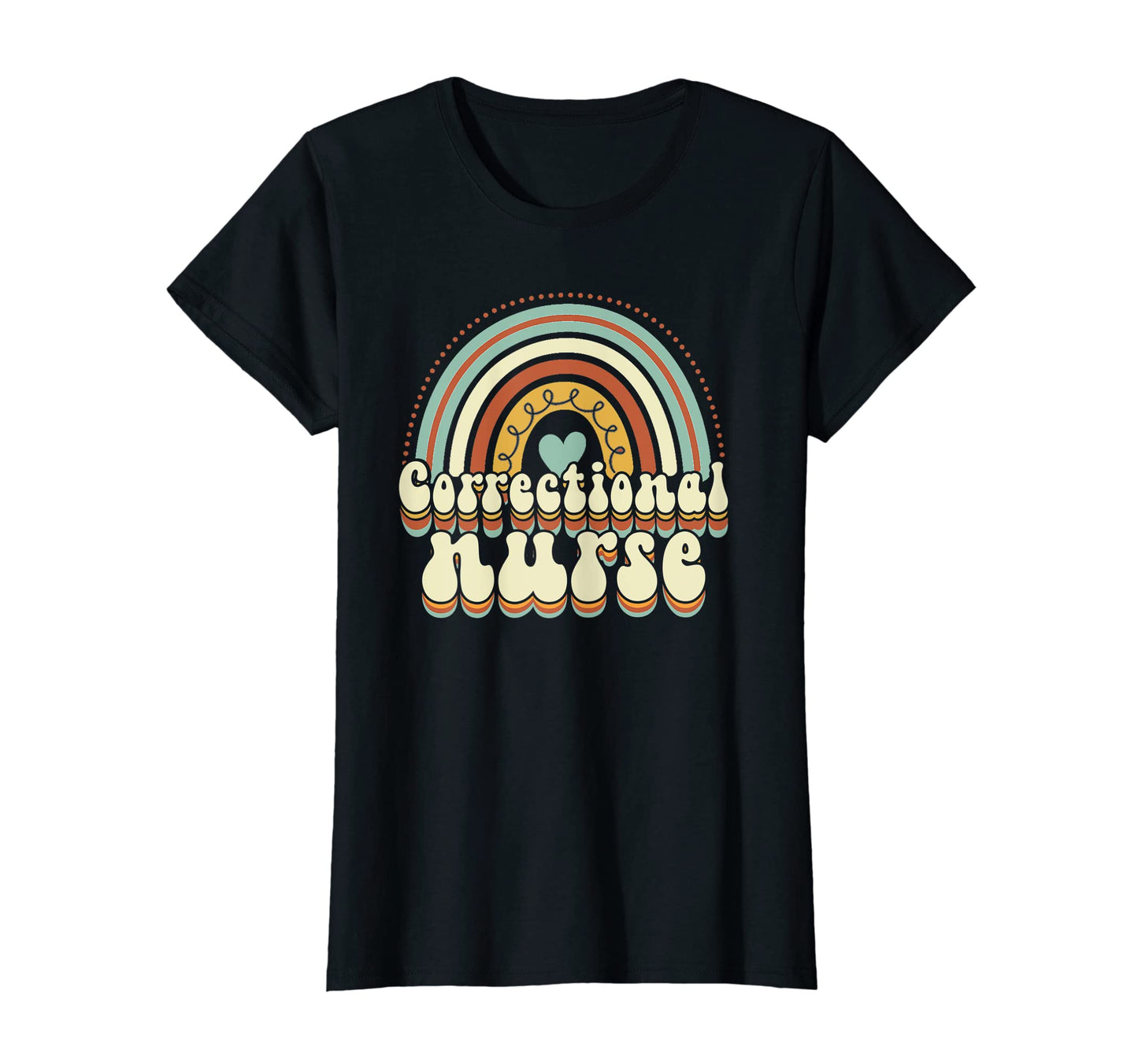 Womens Correctional Nurse Rainbow T-Shirt - Trendy Graphic Men Women - T-Shirt, Sweatshirt, Hoodie