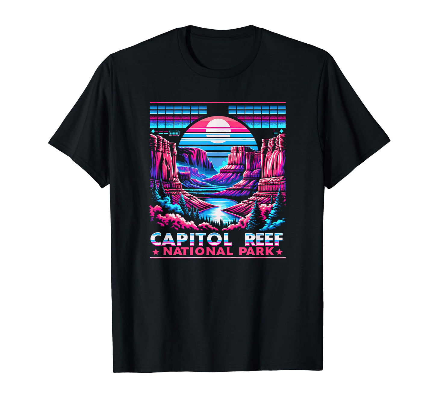 Capitol Reef National Park Utah 80S T-Shirt - Unique Graphic Men Women - T-Shirt, Sweatshirt, Hoodie