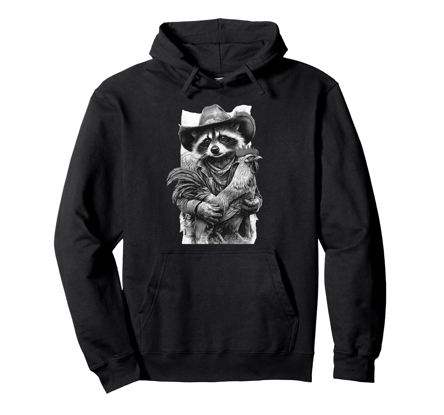 Raccoon Cowboy Trash Panda Cowgirl Hoodie - Novelty Apparel Men Women - T-Shirt, Sweatshirt, Hoodie