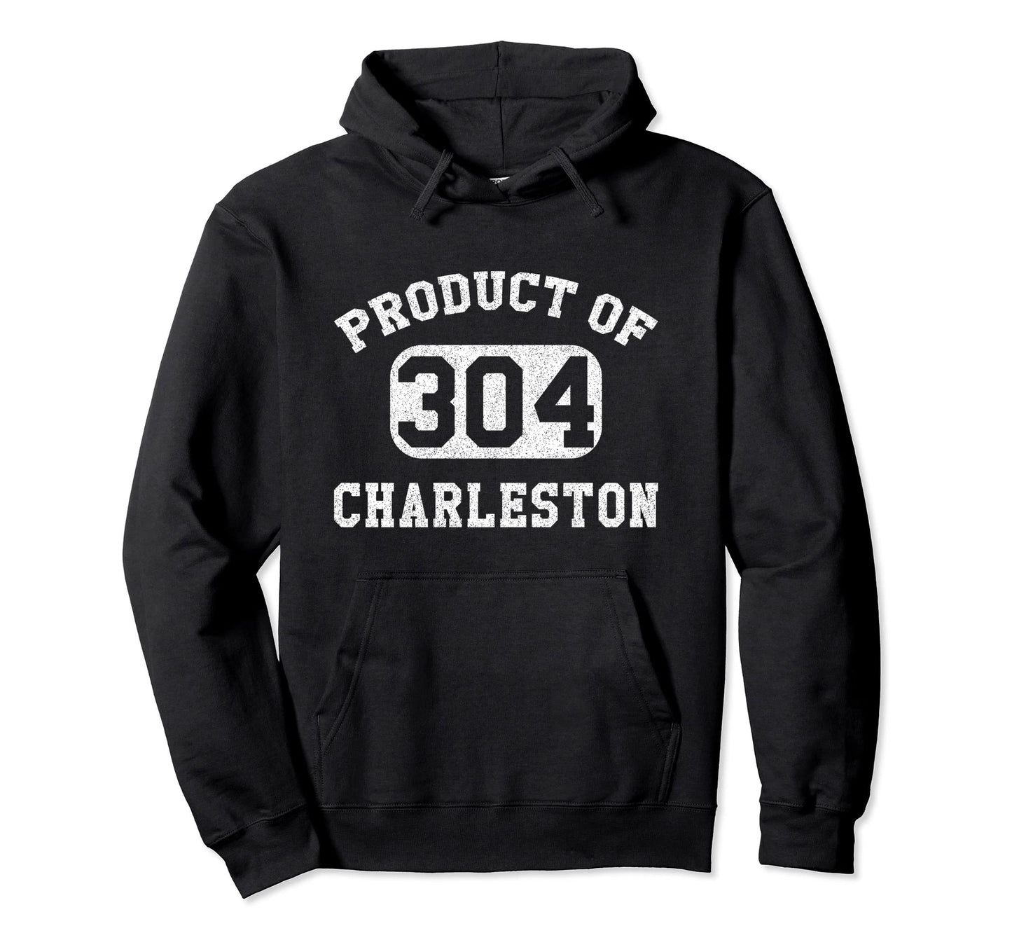 Charleston West Virginia Area Code Hoodie - Novelty Apparel for Adults - T-Shirt, Sweatshirt, Hoodie