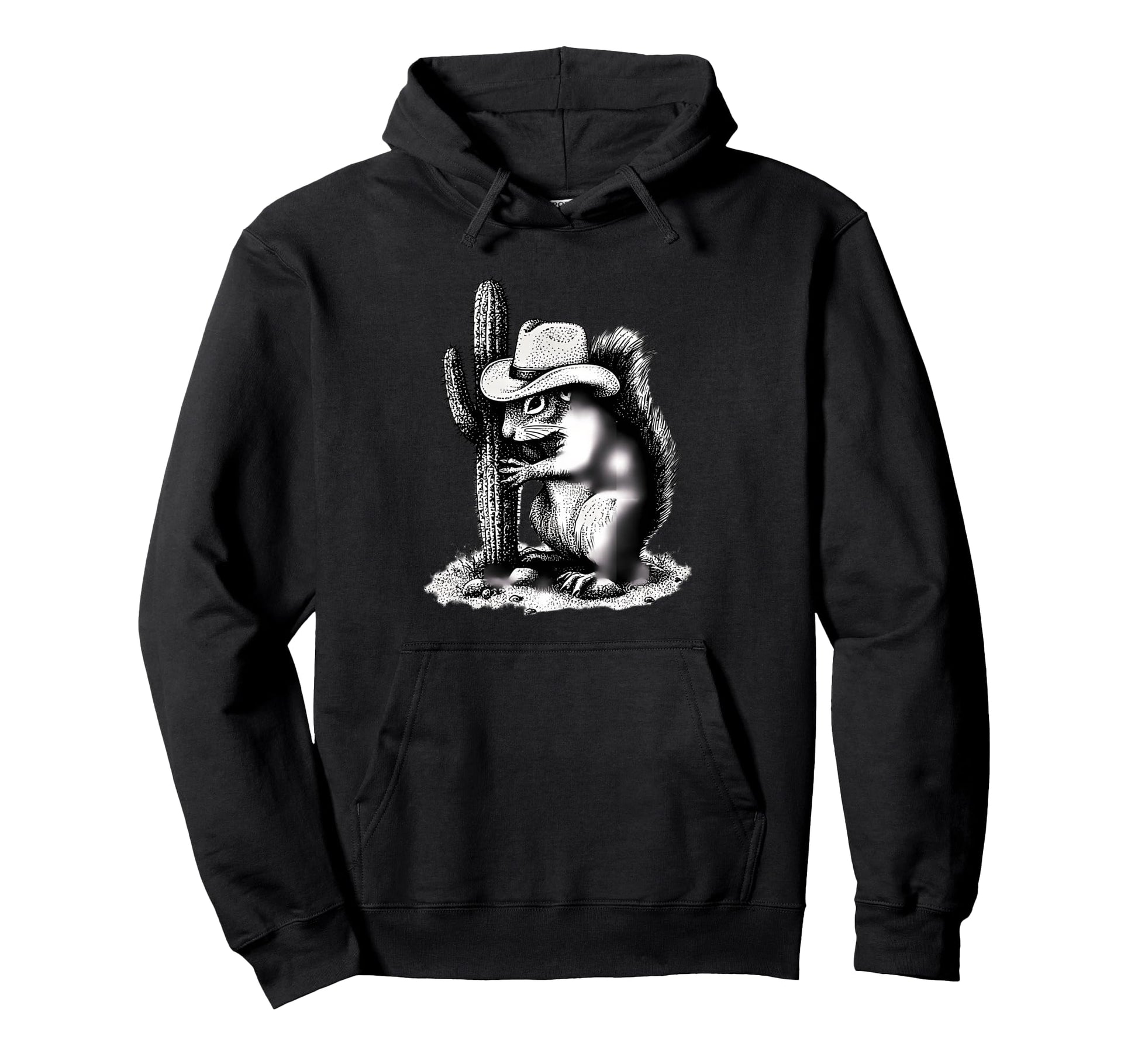 Country Cowboy Squirrel Rodeo Cowgirl Hoodie - Aesthetic Graphic Unisex - T-Shirt, Sweatshirt, Hoodie
